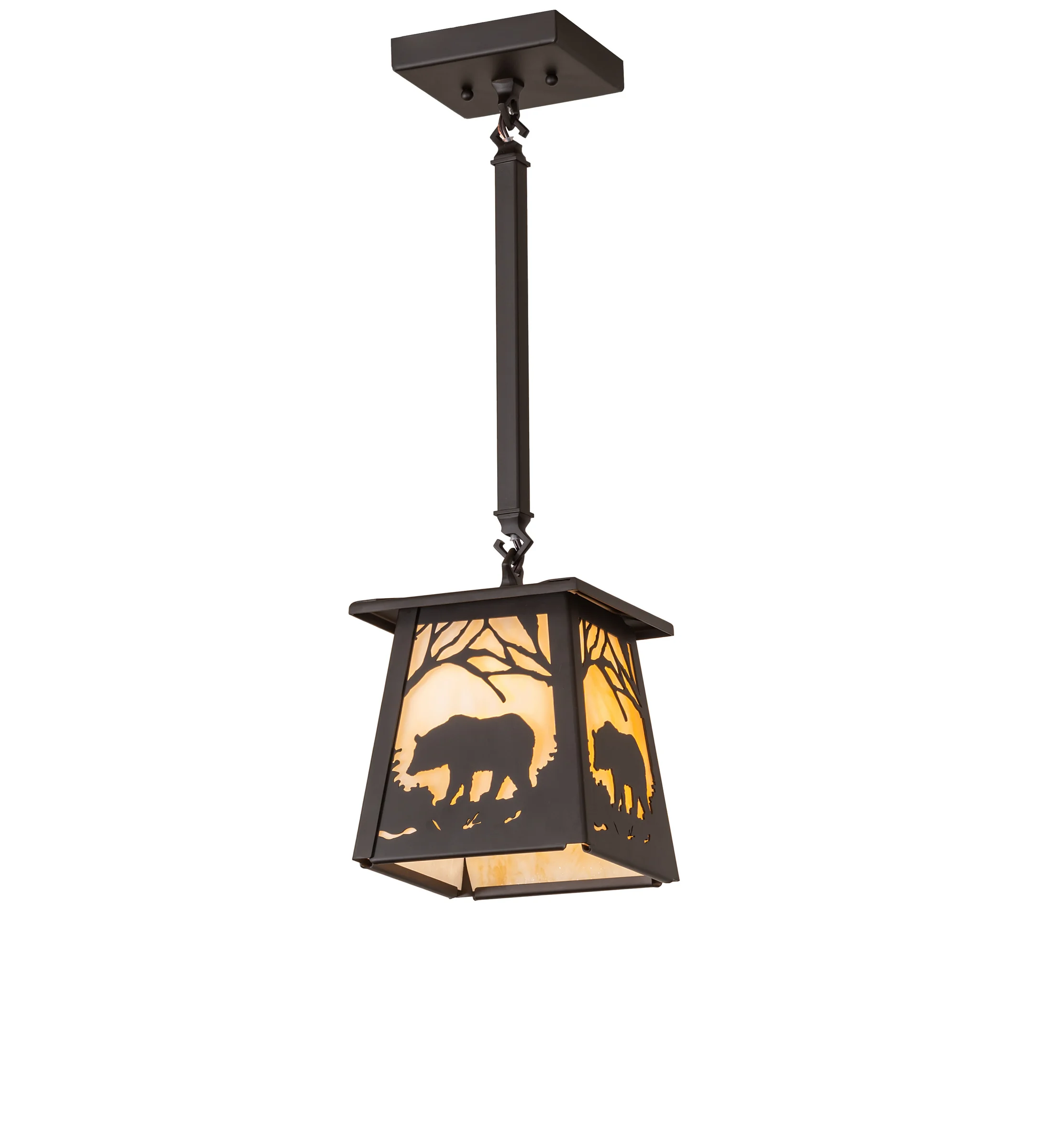 Bear At Dawn One Light Mini Pendant in Oil Rubbed Bronze