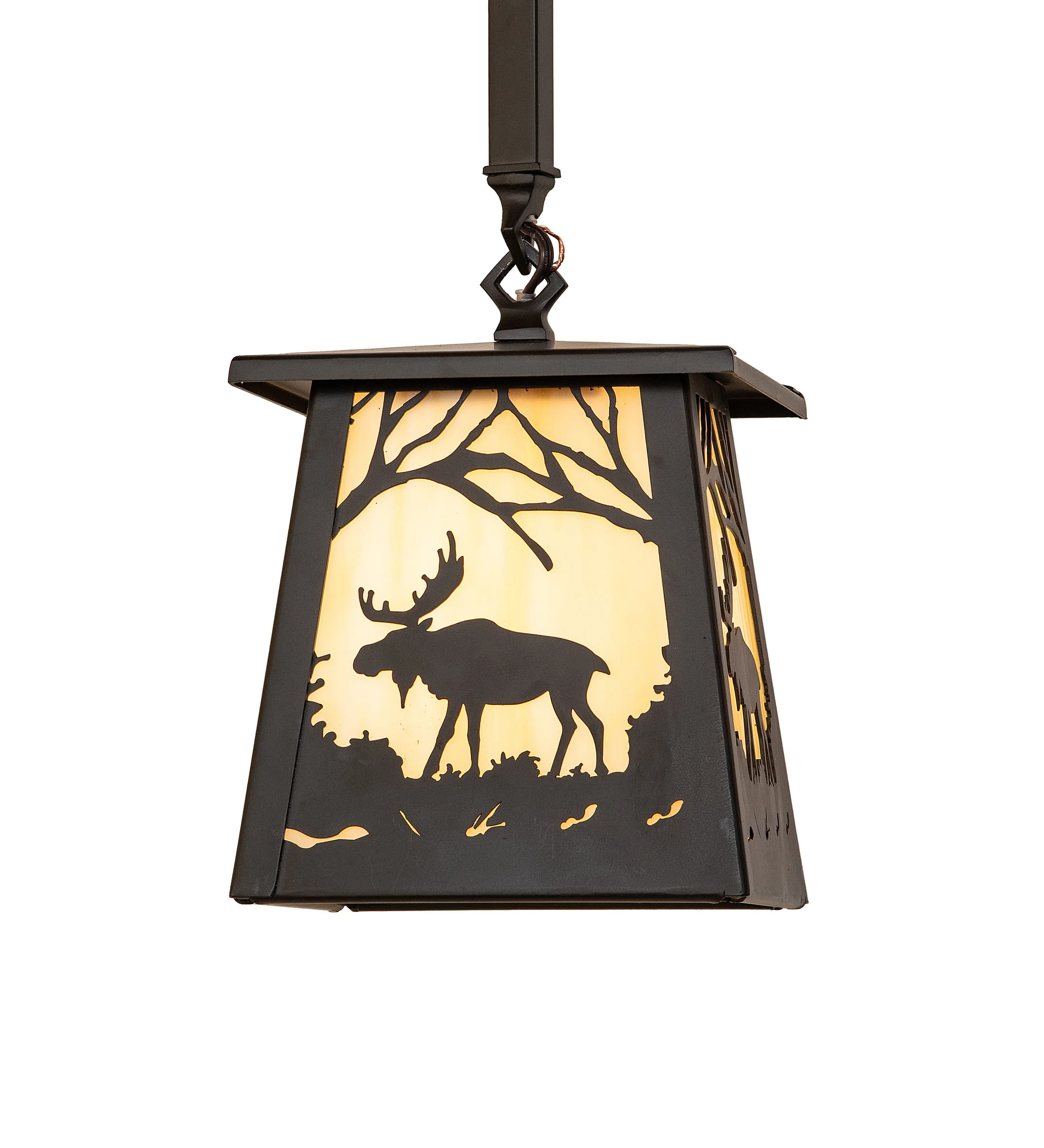 Moose At Dawn One Light Mini Pendant in Oil Rubbed Bronze