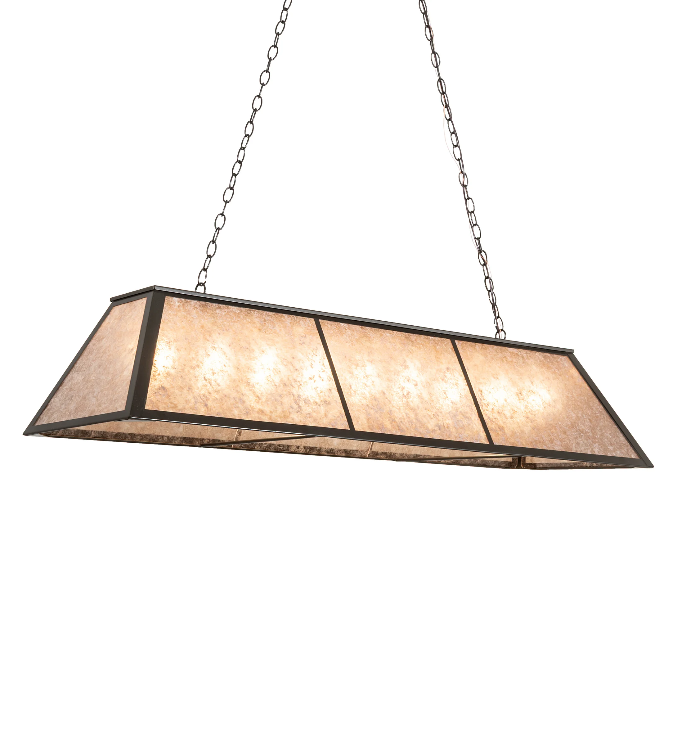 Tri-Panel Nine Light Pendant in Bronze