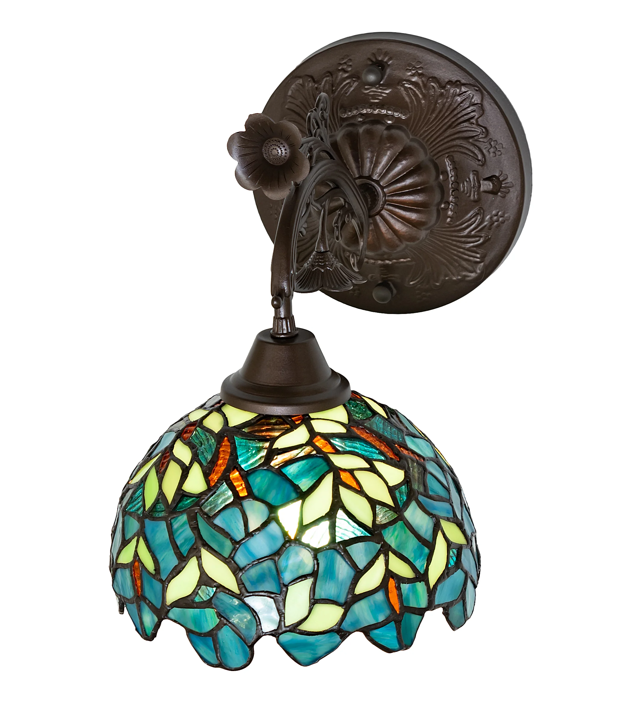 Nightfall Wisteria One Light Wall Sconce in Mahogany Bronze