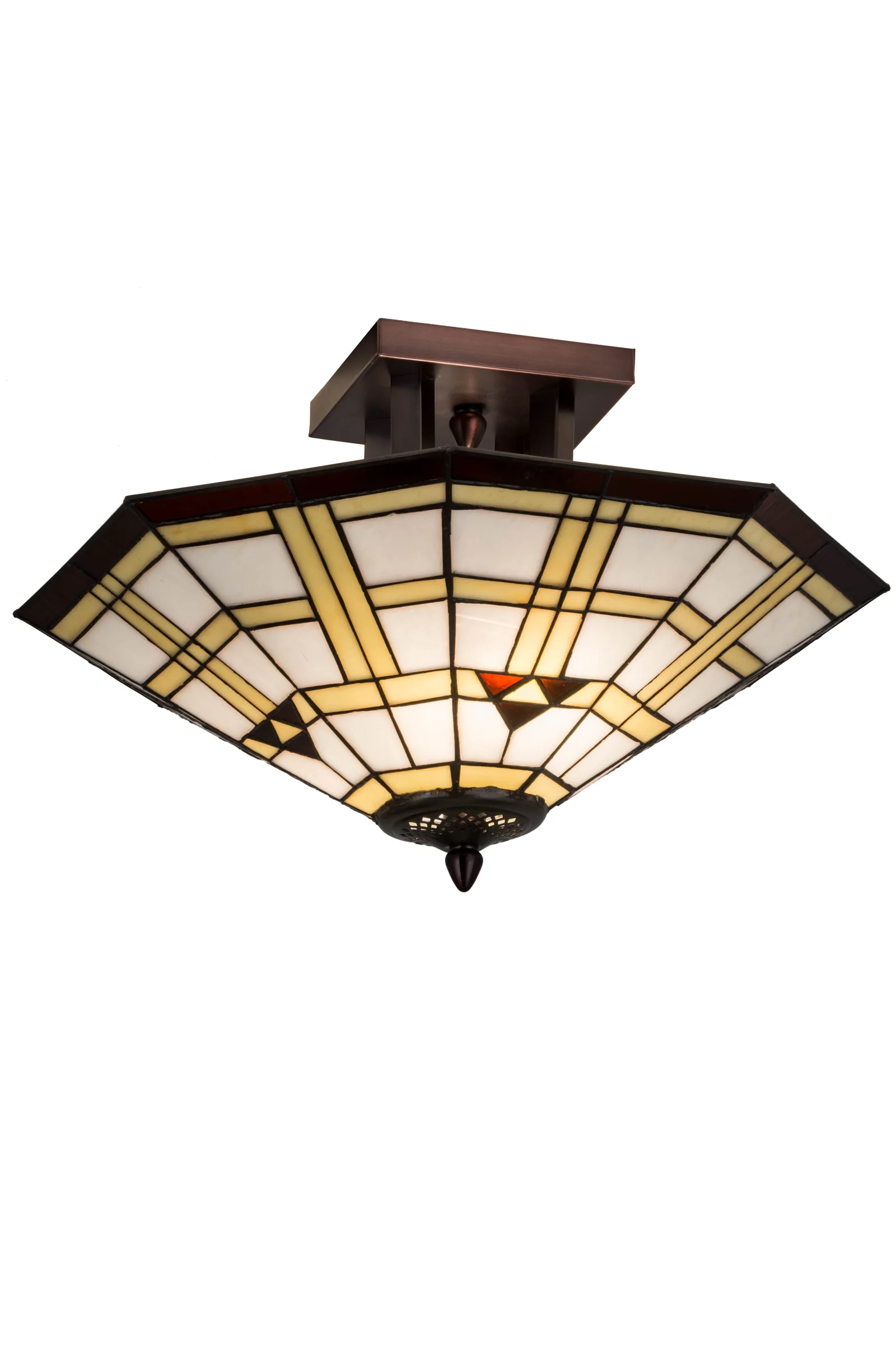 Arrowhead Mission Two Light Flushmount in Mahogany Bronze