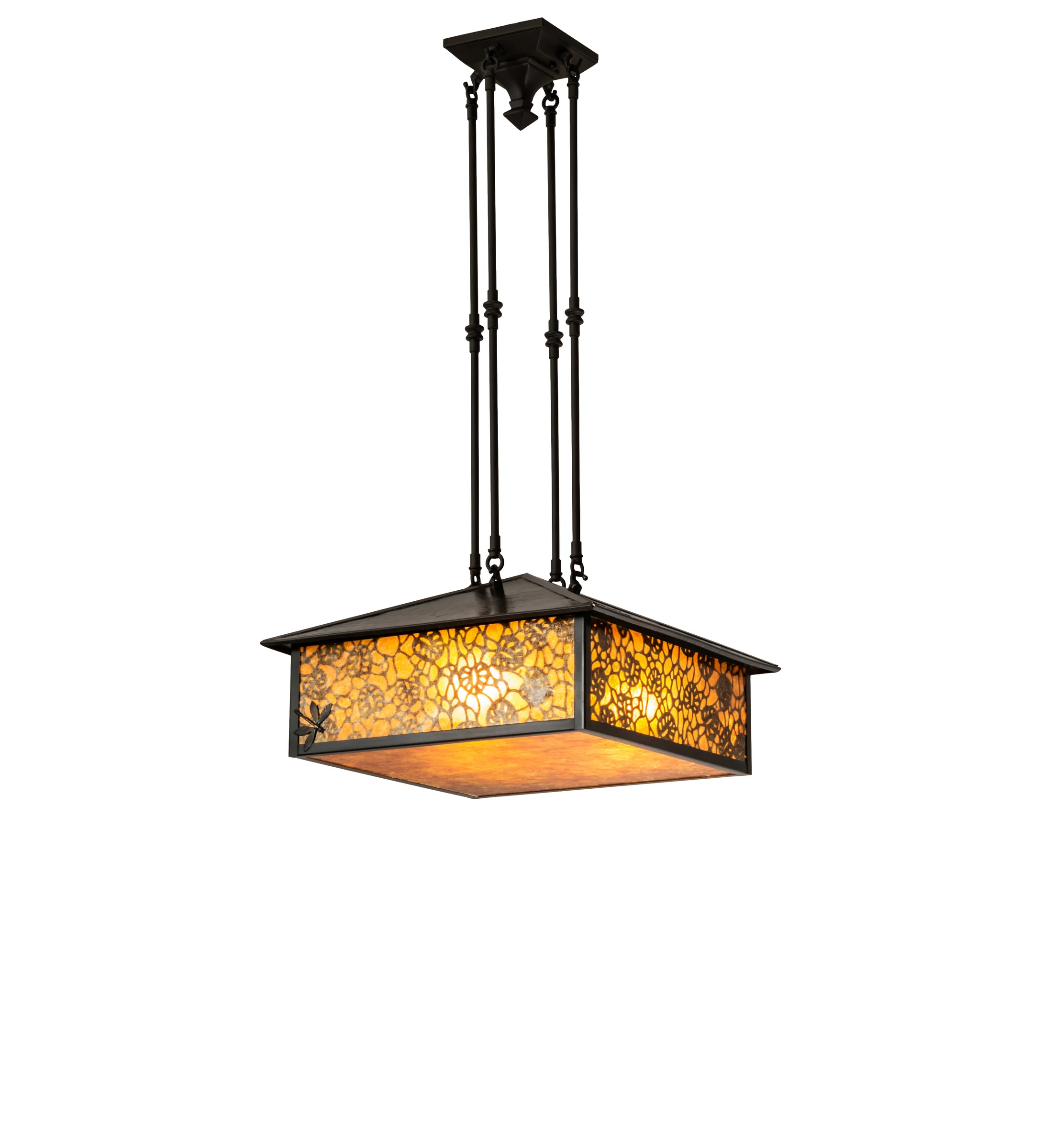 Lotus Leaf One Light Pendant in Craftsman Brown Brass/Oil Rubbed Bronze
