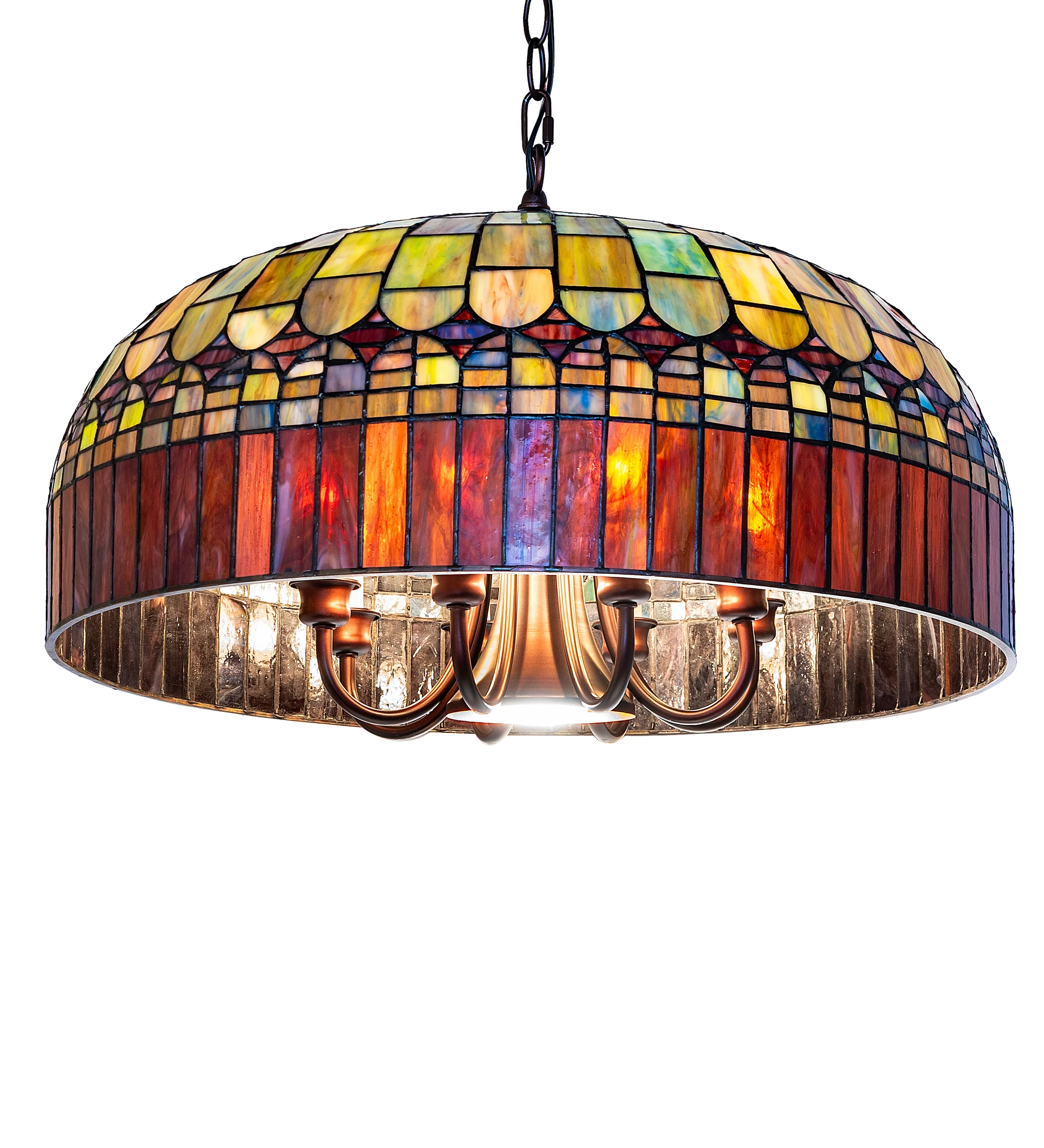 Tiffany Candice Nine Light Pendant in Mahogany Bronze