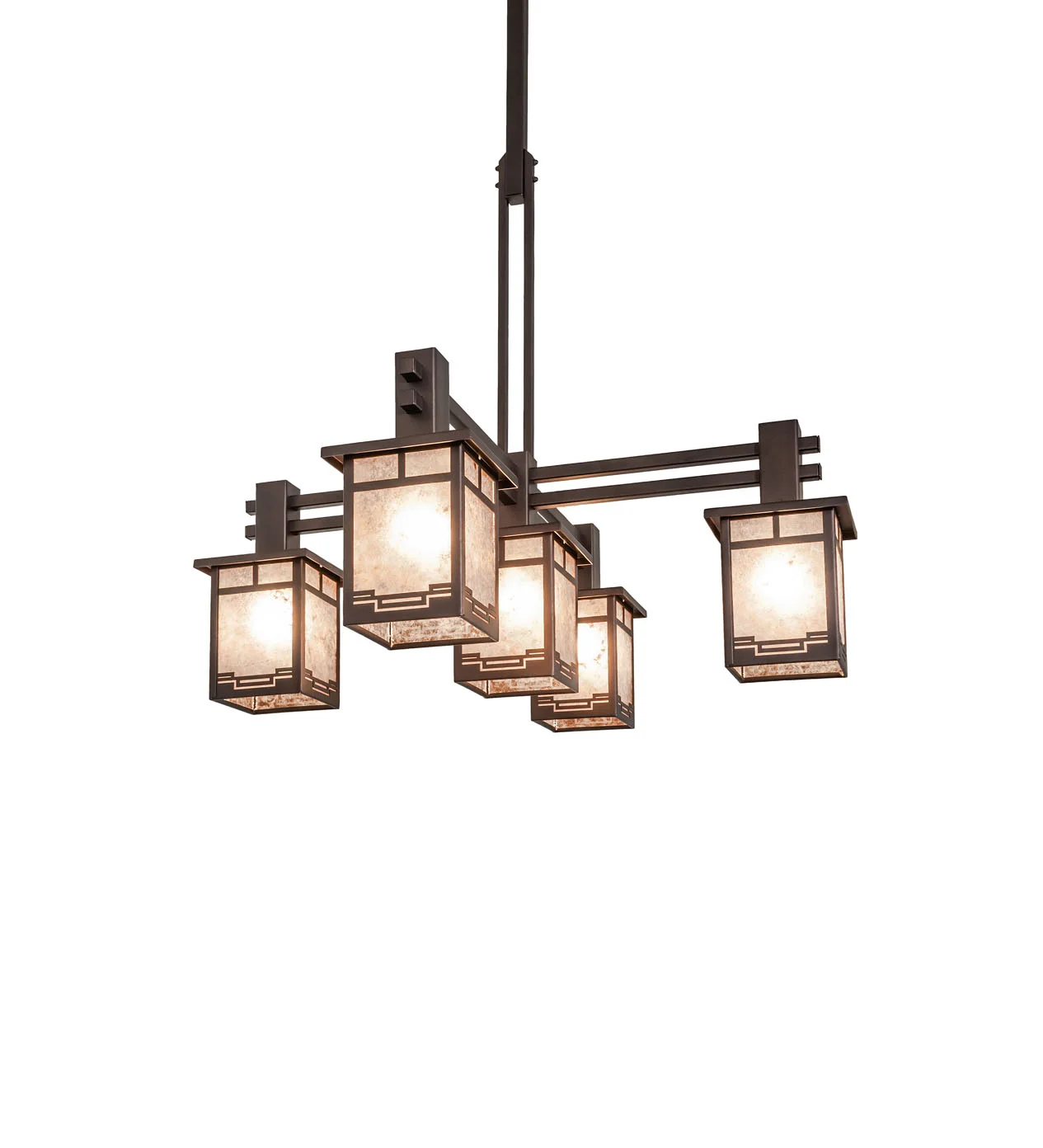 Roylance Five Light Chandelier in Mahogany Bronze