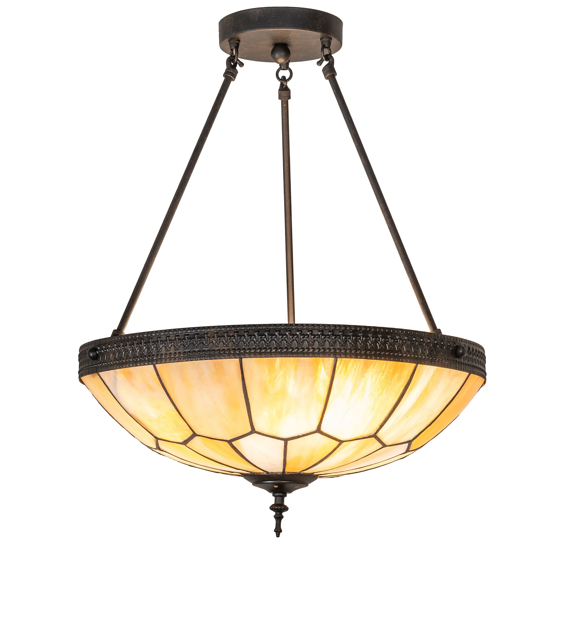 Vincent Four Light Semi-Flushmount in Dark Roast