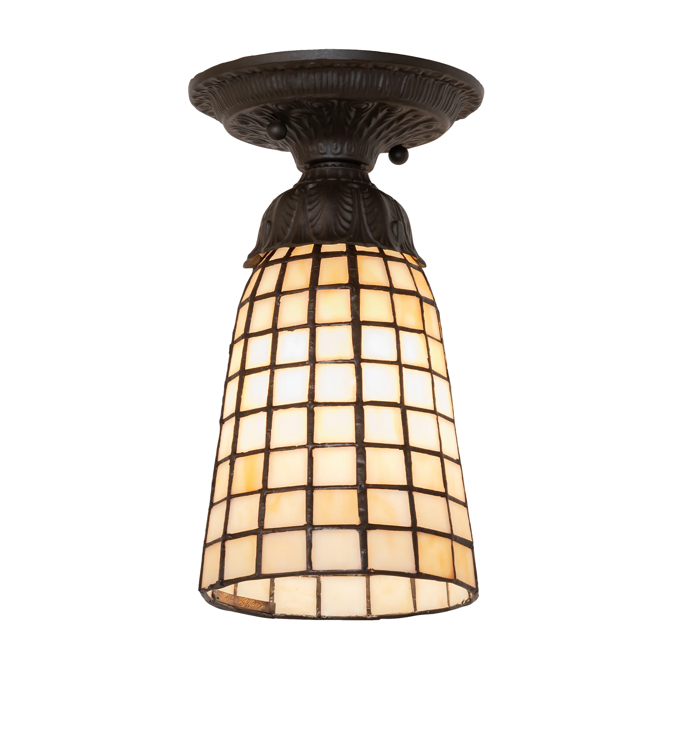 5" Wide Terra Bone Flush Mount