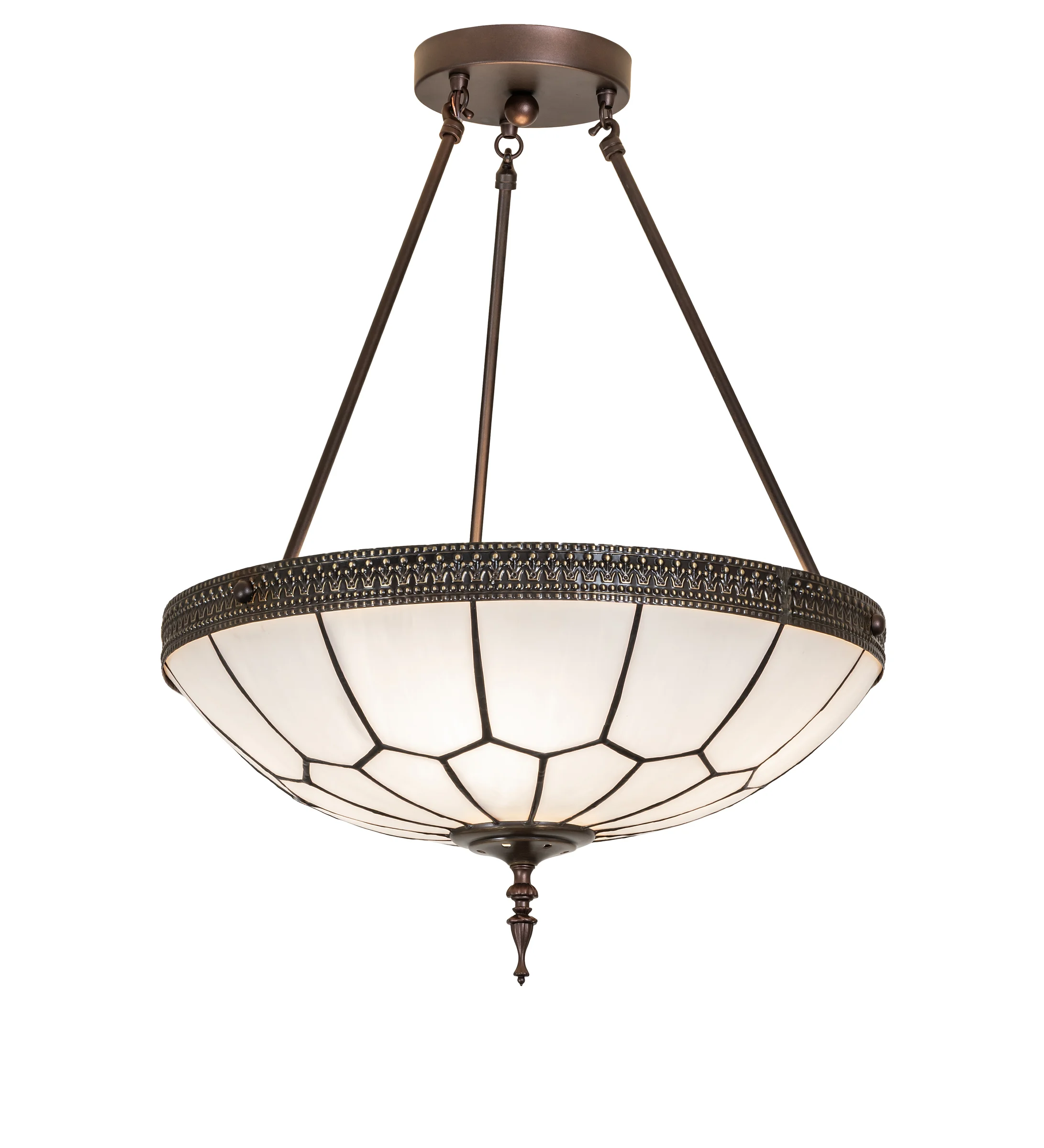 Vincent Four Light Semi-Flushmount in Mahogany Bronze & Craftsman Brown Highlighted