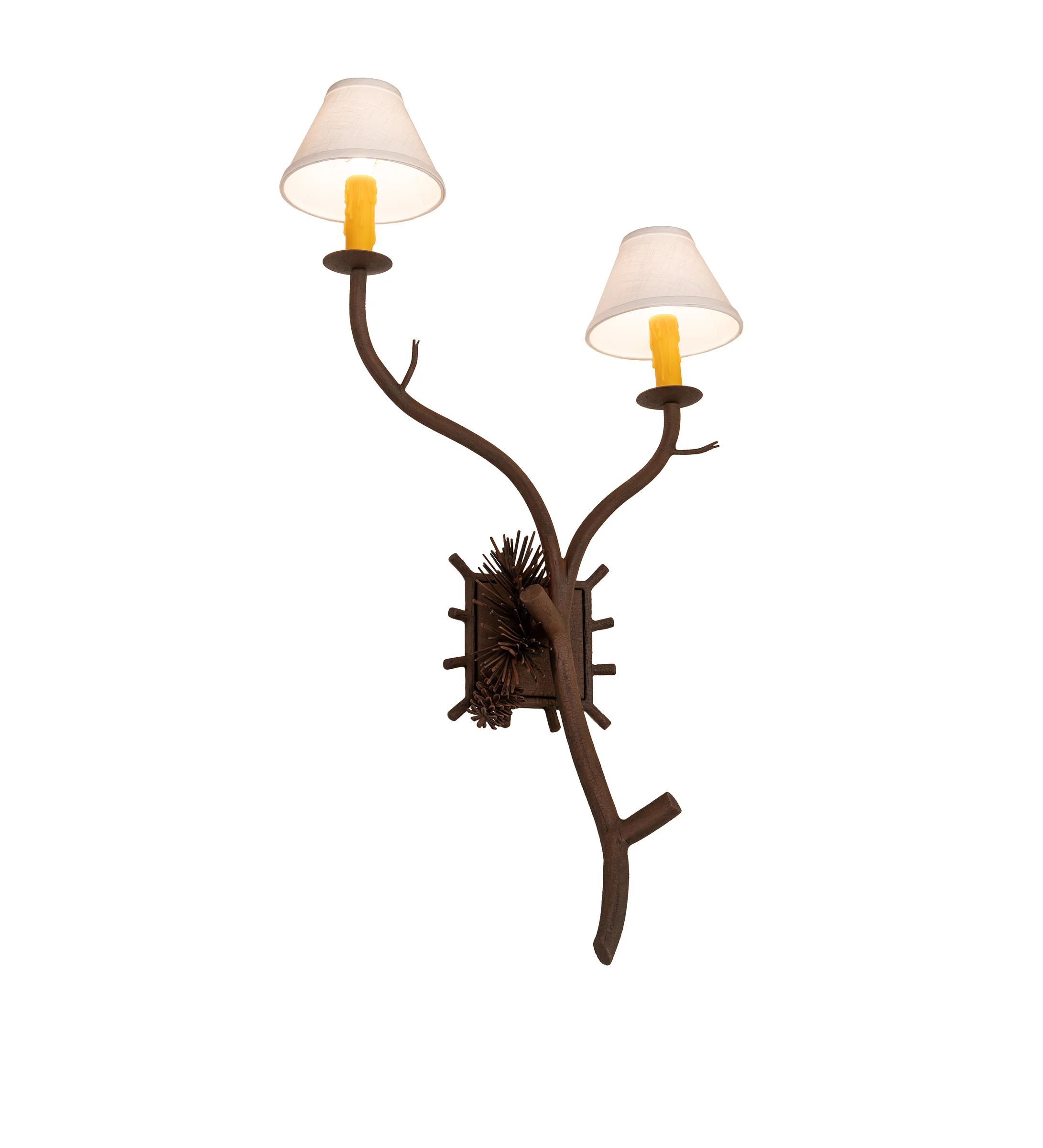 Lone Pine Two Light Wall Sconce in Distressed Chestnut