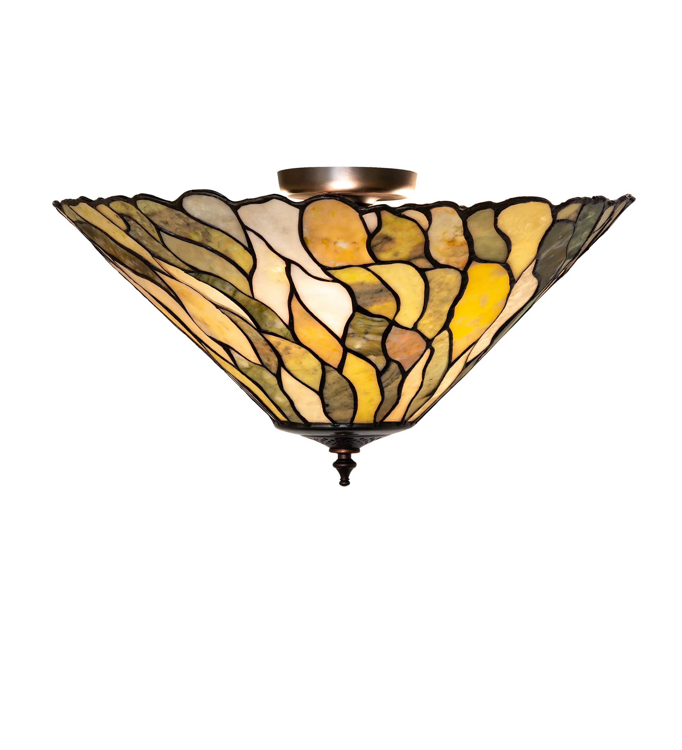 Willow Three Light Flushmount in Mahogany Bronze