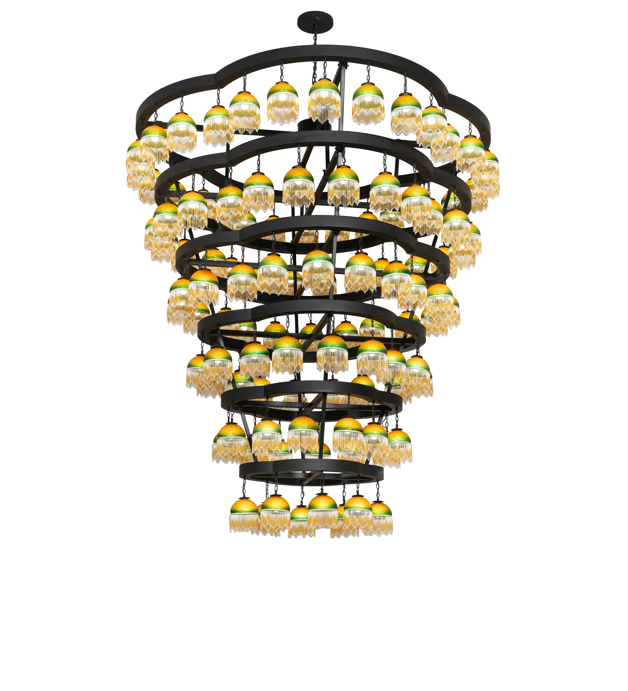 Cretella LED Chandelier in Solar Black