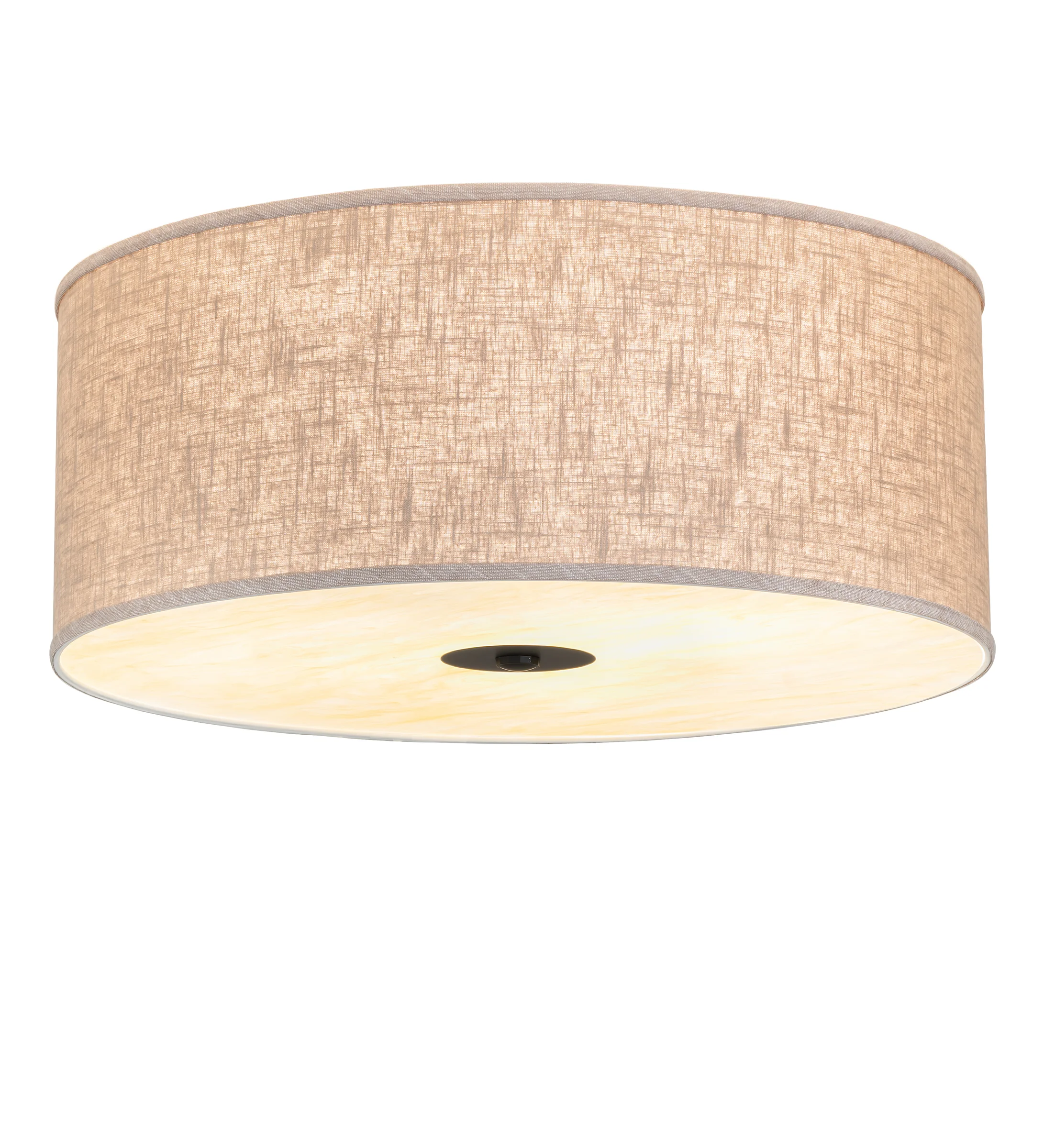 Cilindro Textrene LED Flushmount in Flat Black & Gloss White