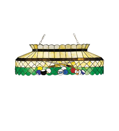 40"L Green Billiard Oblong Pendant