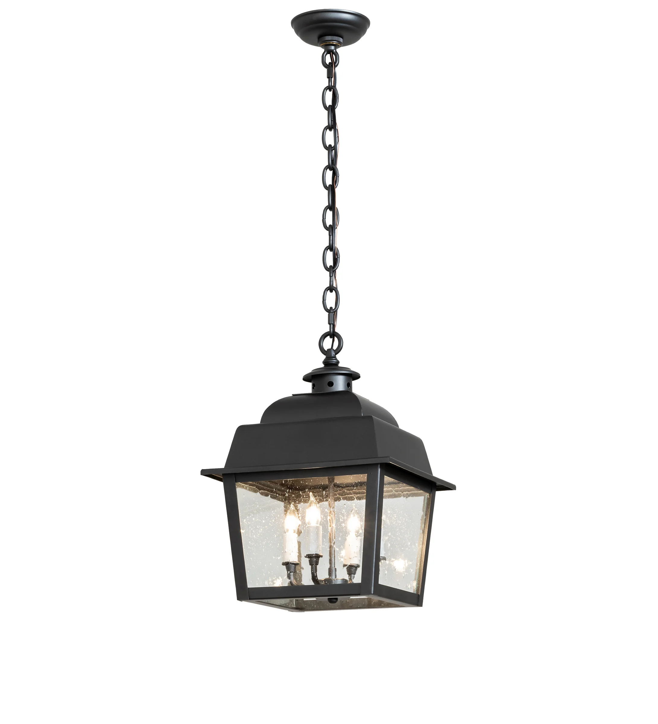 Stockwell Four Light Pendant in Wrought Iron