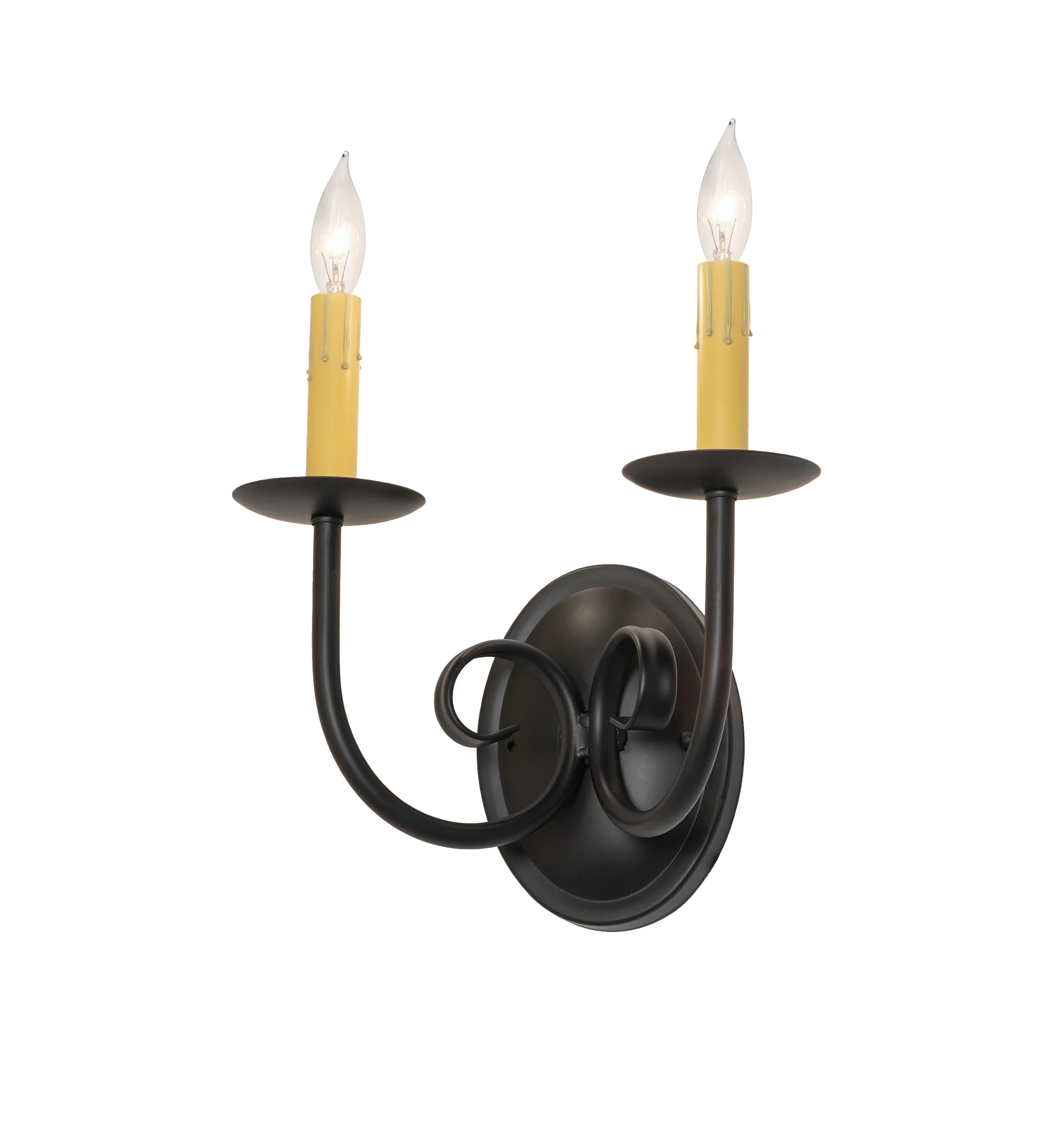 Squire Two Light Wall Sconce in Blackwash