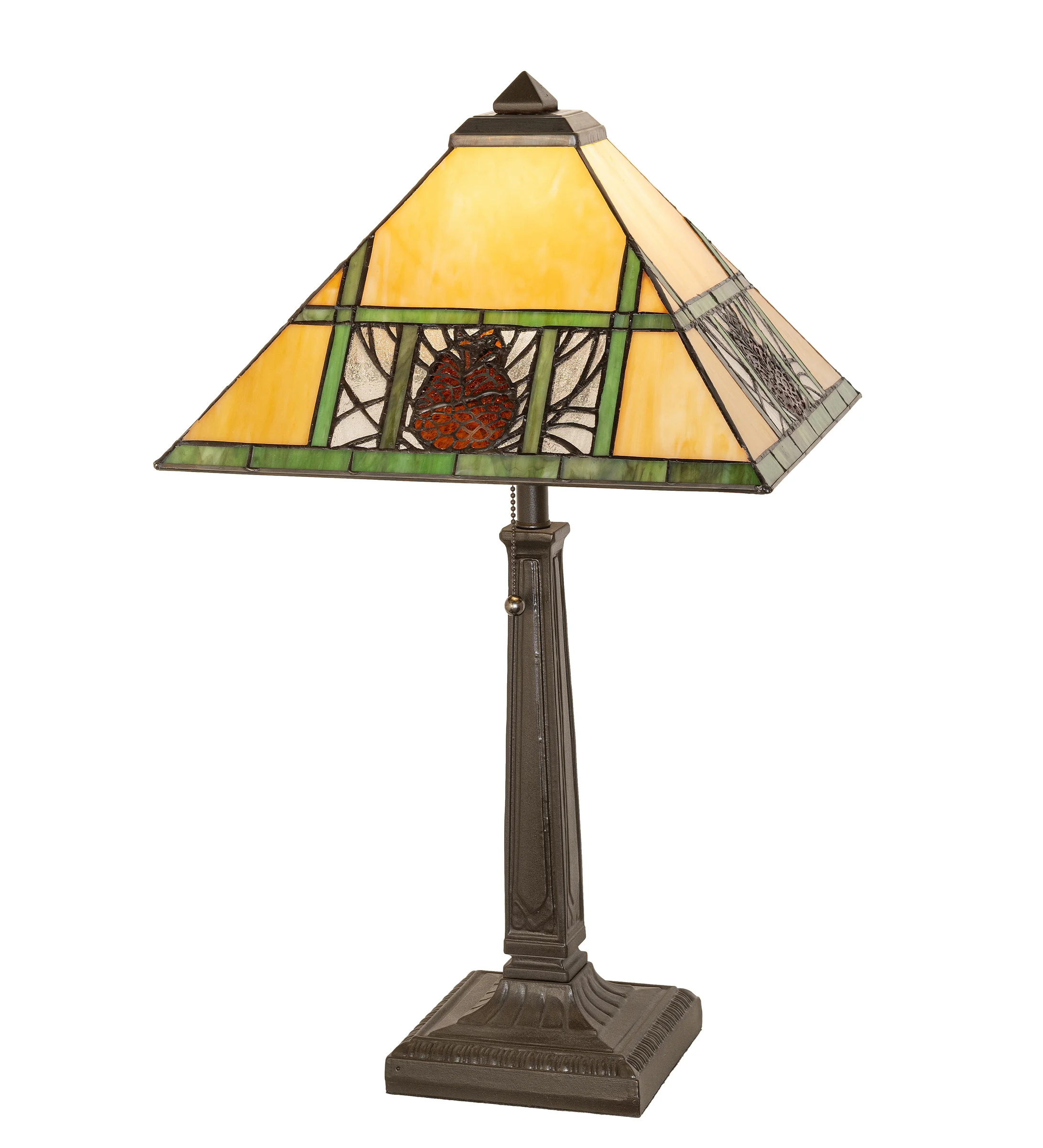 Pinecone Ridge One Light Table Lamp in Mahogany Bronze/Hi-Lited Craftsman Brown