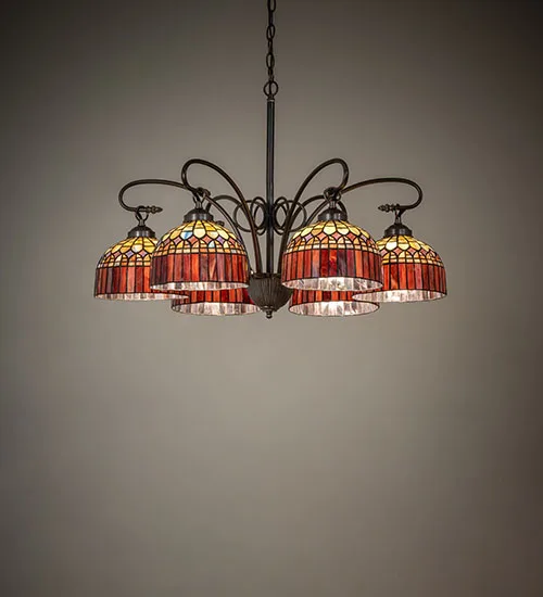 31" Wide Tiffany Candice 6 Light Chandelier