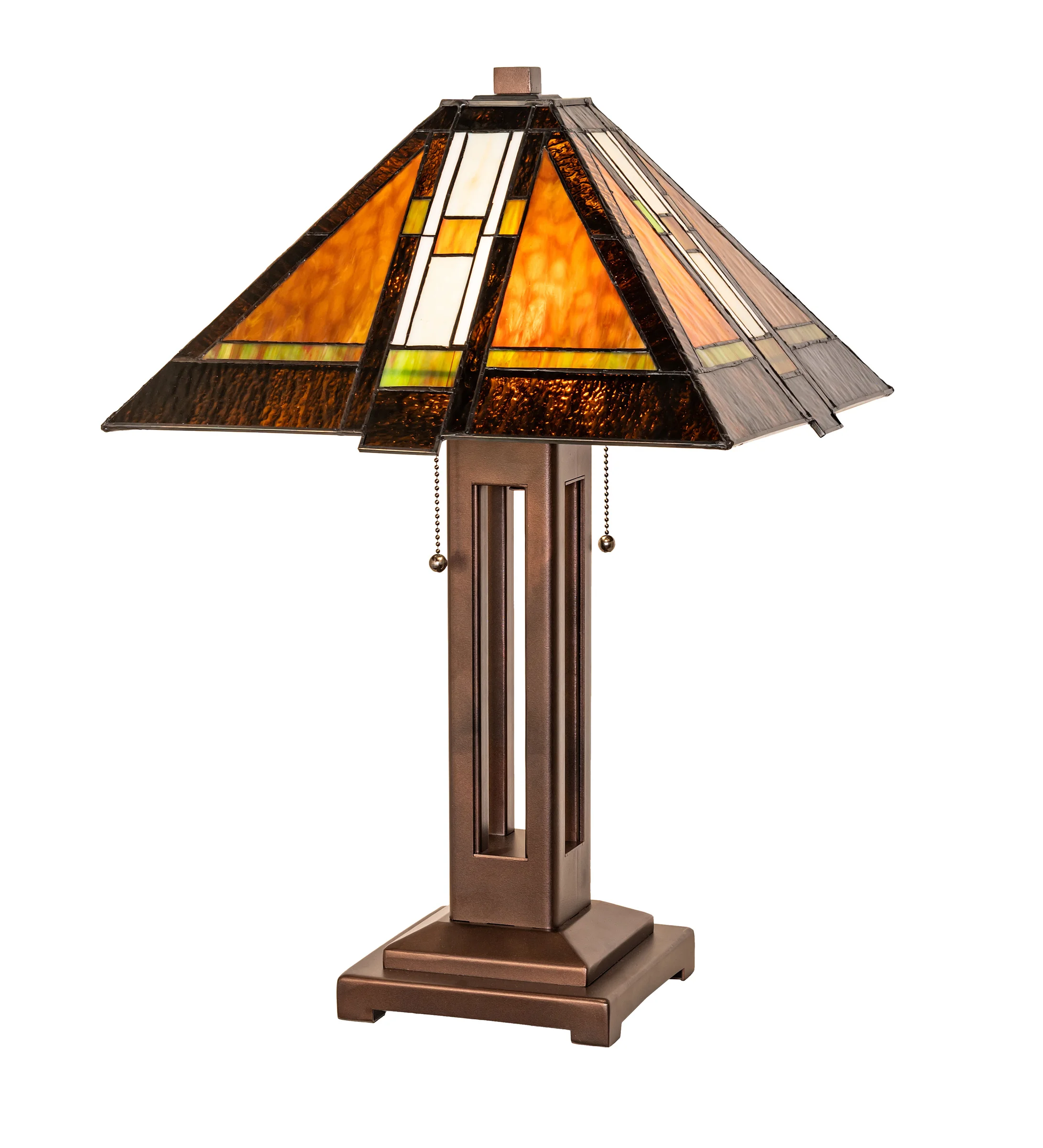 Montana Mission Two Light Table Lamp in Mahogany Bronze