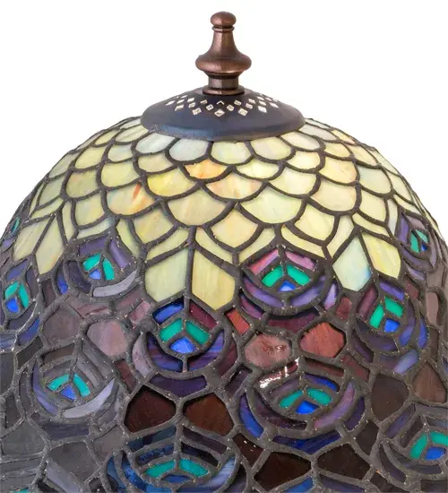 The Tiffany Peacock Feather by Meyda Lighting - Image 4