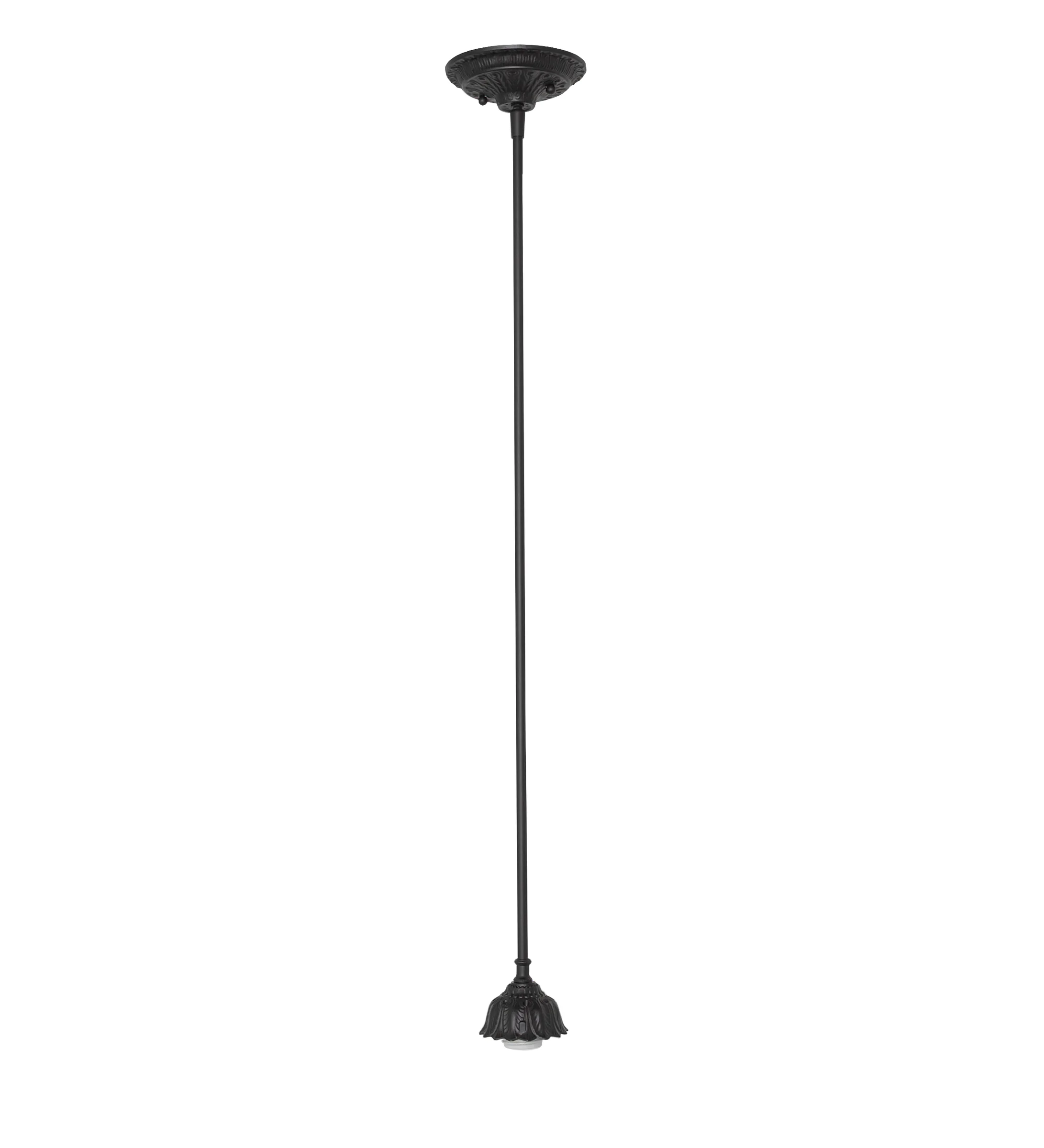 Victorian One Light Pendant Hardware in Solar Black