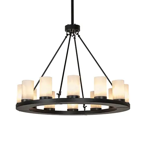 Every Meyda Tiffany item is a unique handcrafted work of art. Natural variations in the wide array of materials that we use to create each Meyda product make every item a masterpiece of its own. Photographs are a general representation of the product. Colors and designs will vary. Collection: Loxley Finish: Satin Black Wrought Iron Fleshtone Idalight Width: 44.00" Height: 60.00" Length: 44.00" Weight: 68.00 lb Number of Bulbs: 12 Maximum Wattage: 40.00 W Bulb Type: B11 Bulb Base: E26 Material: Steel Country of Origin: USA Safety Rating: Damp - alternate view