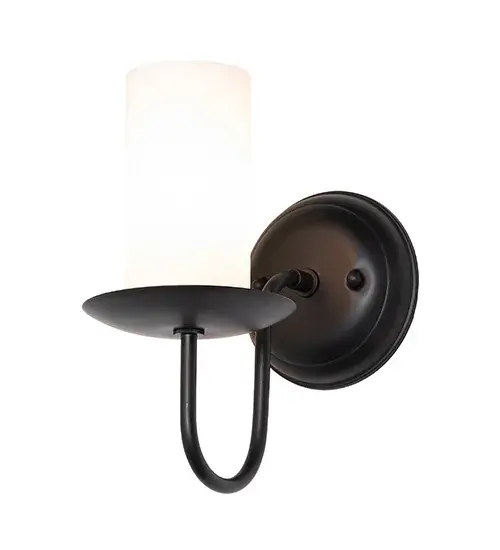 Every Meyda Tiffany item is a unique handcrafted work of art. Natural variations in the wide array of materials that we use to create each Meyda product make every item a masterpiece of its own. Photographs are a general representation of the product. Colors and designs will vary. Collection: Loxley Finish: Satin Black Wrought Iron Glass: Fleshtone Idalight Width: 5.00" Height: 17.00" Length: 9.00" Weight: 2.00 lb Number of Bulbs: 1 Maximum Wattage: 60.00 W Bulb Type: BA9 Bulb Base: E12 Material: Steel Country of Origin: USA Safety Rating: Damp - alternate view