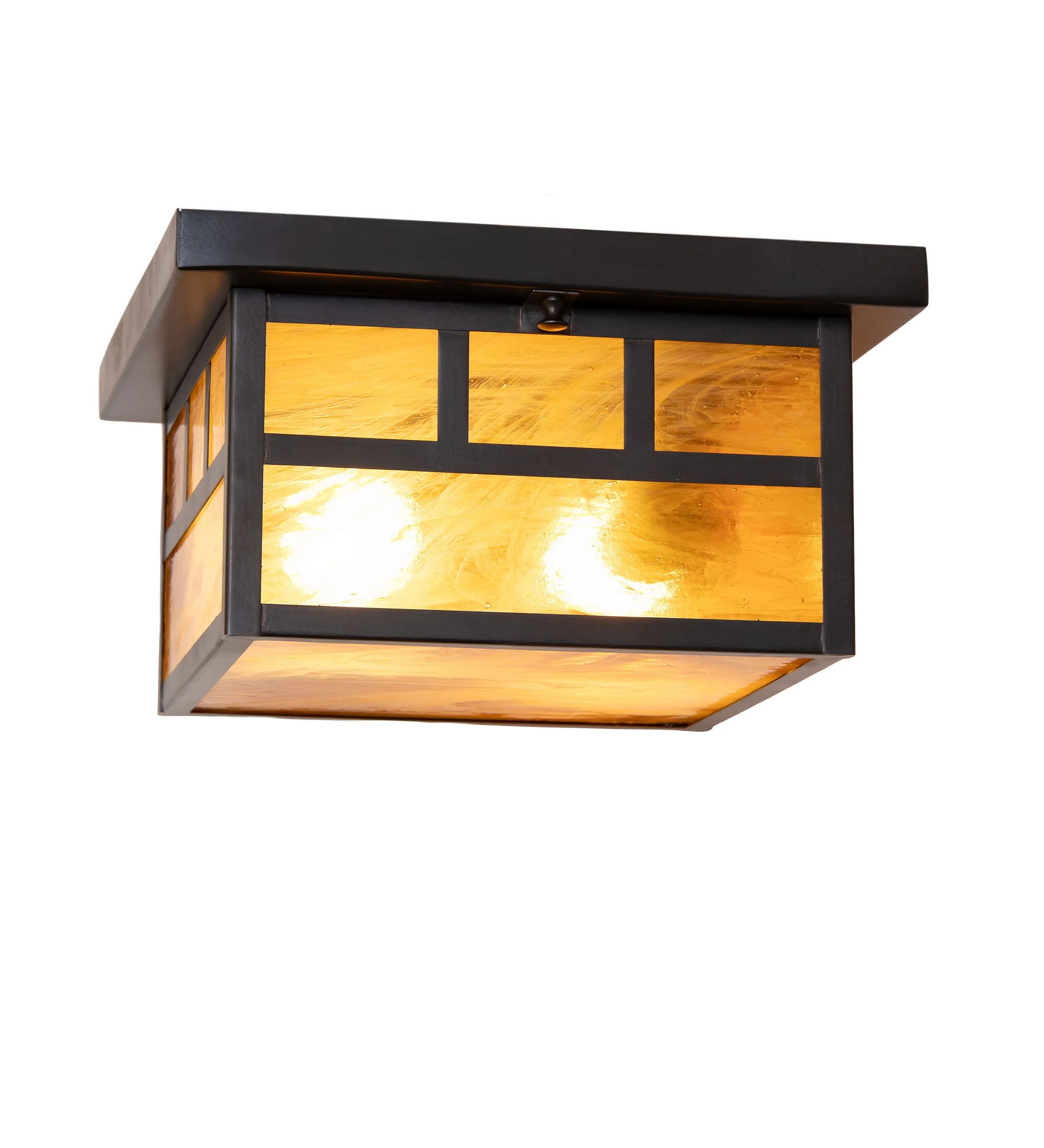 Hyde Park 12" Flush Mount in Craftsman Brown