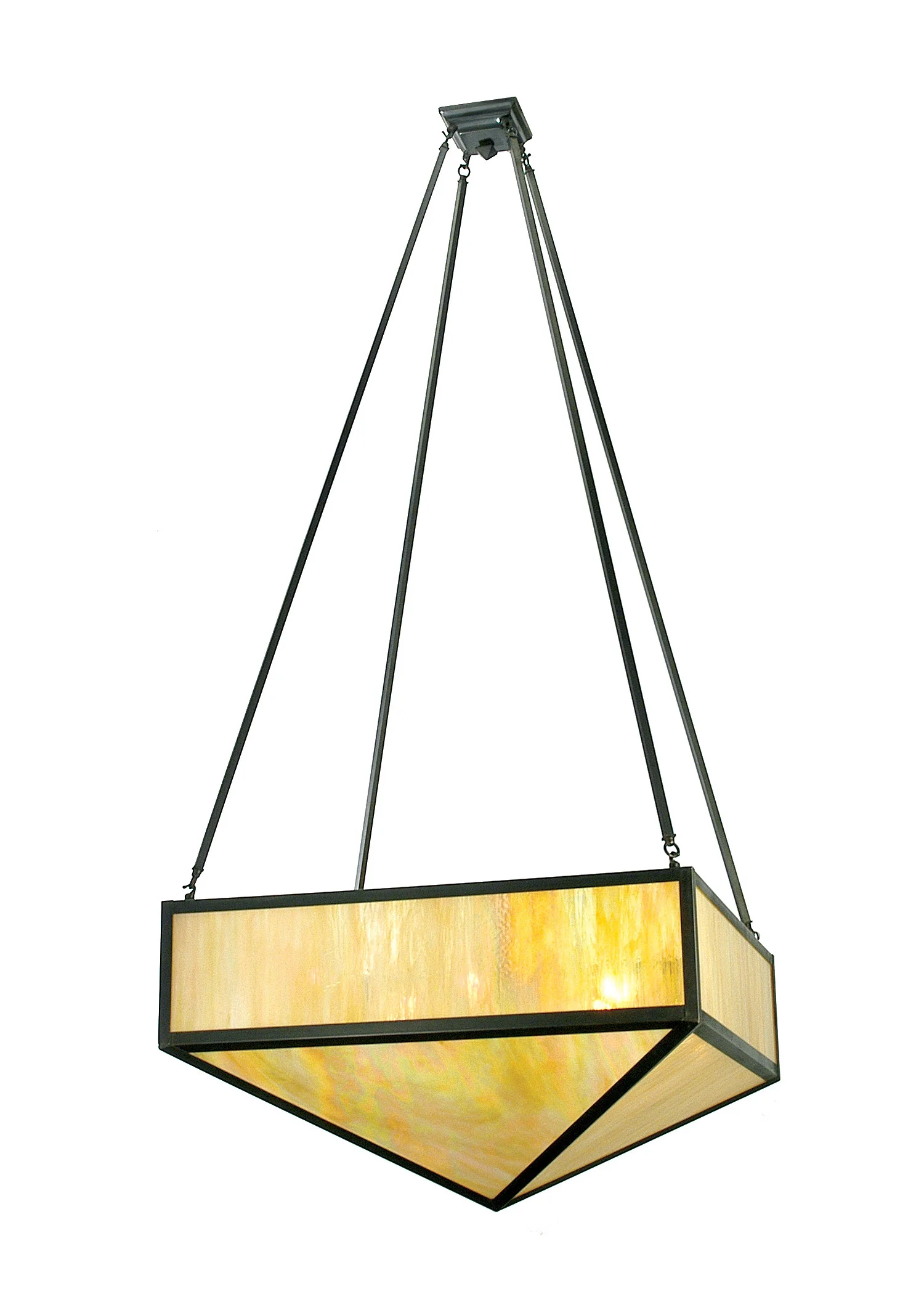 Mission Eight Light Pendant in Craftsman Brown