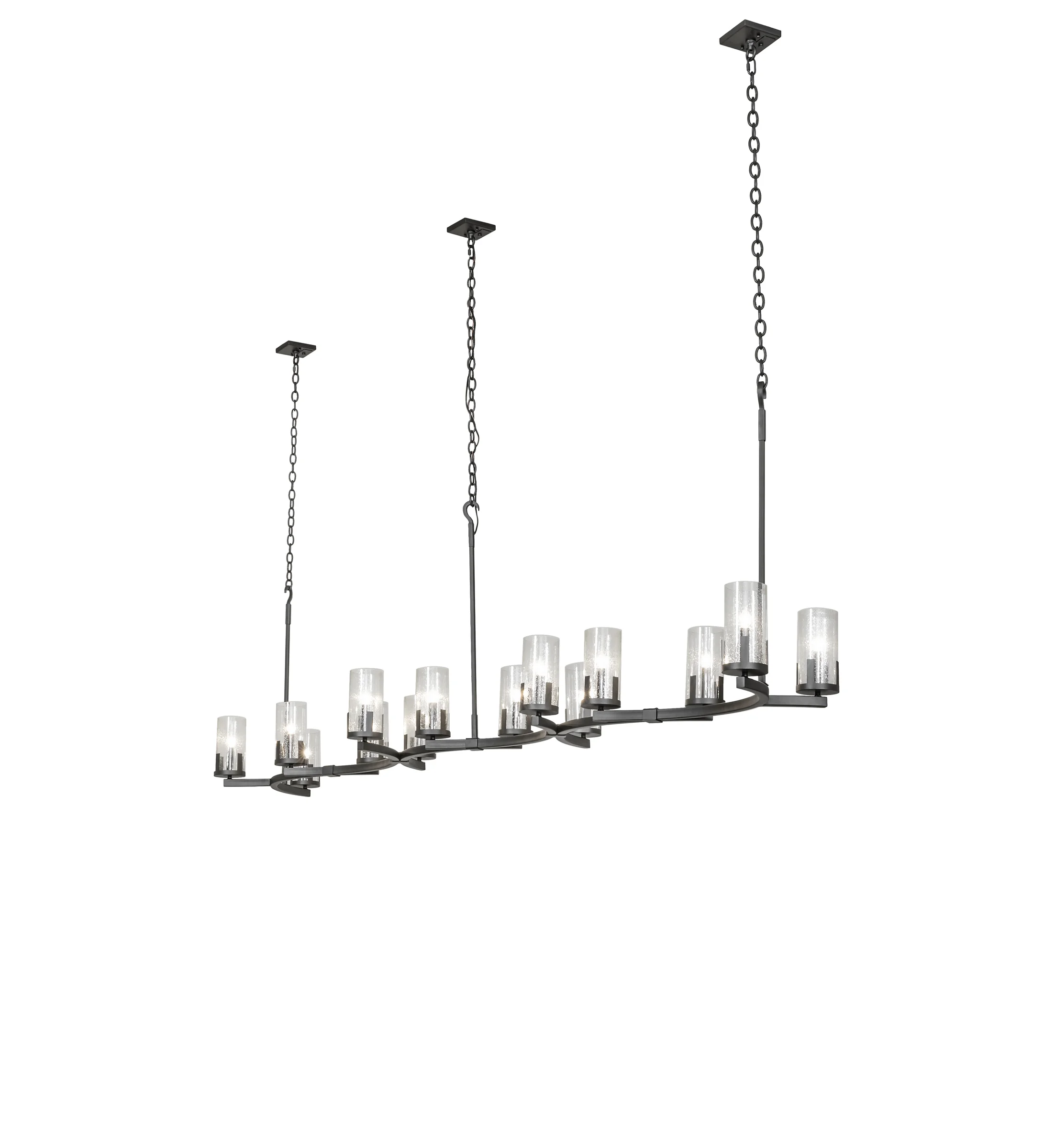 Cero 14 Light Chandelier in Wrought Iron