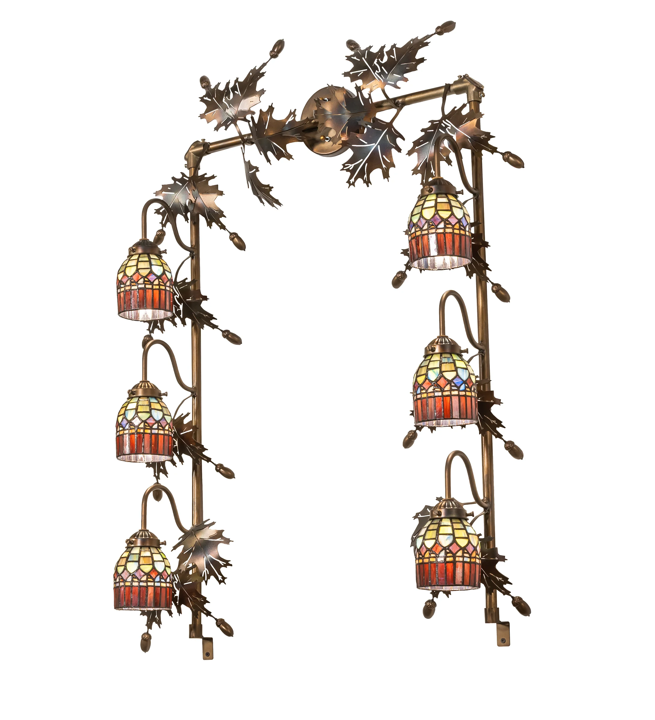 Tiffany Candice Six Light Vanity in Dark Burnished Antique Copper