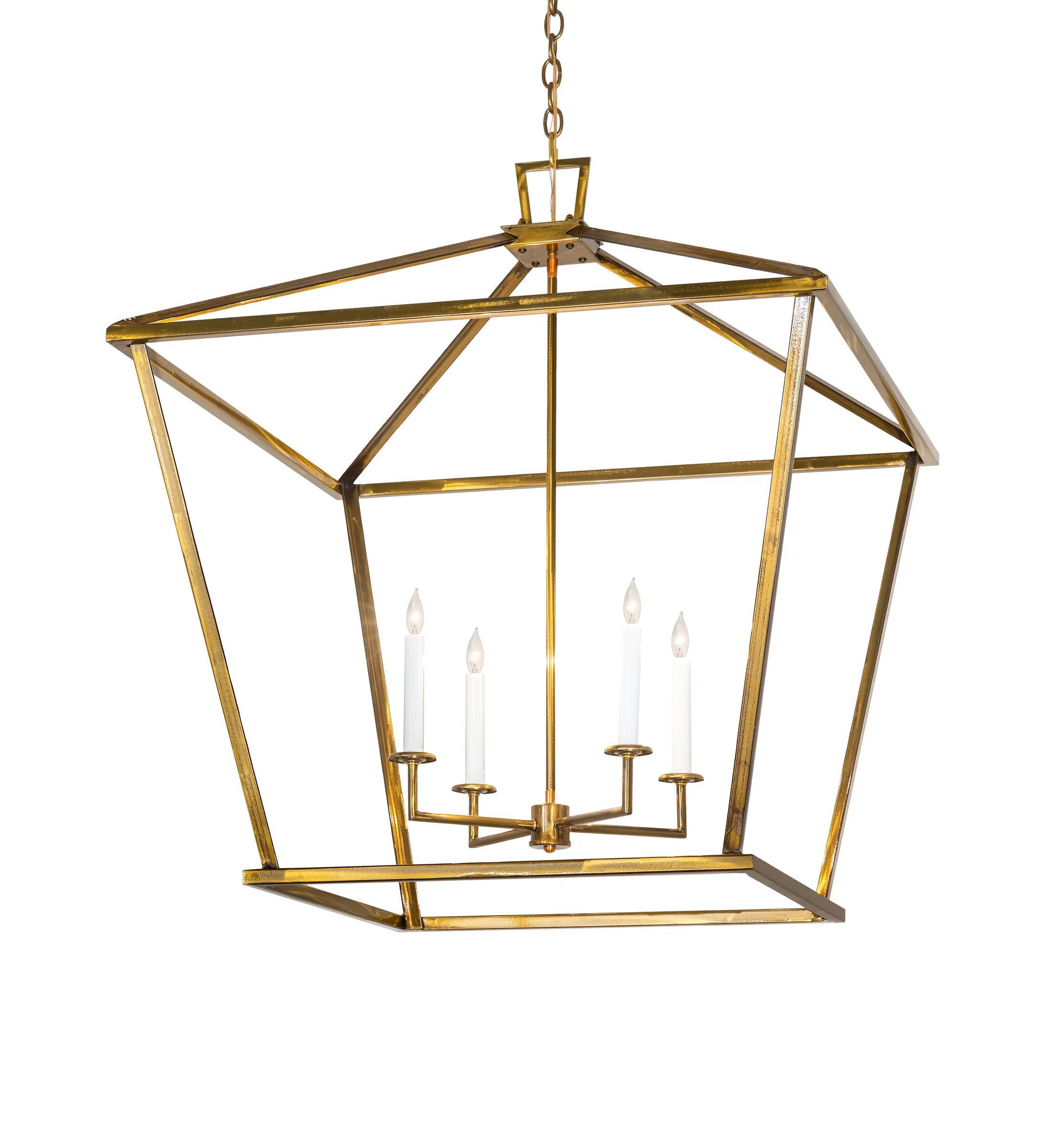 Kitzi Four Light Pendant in Transparent Gold
