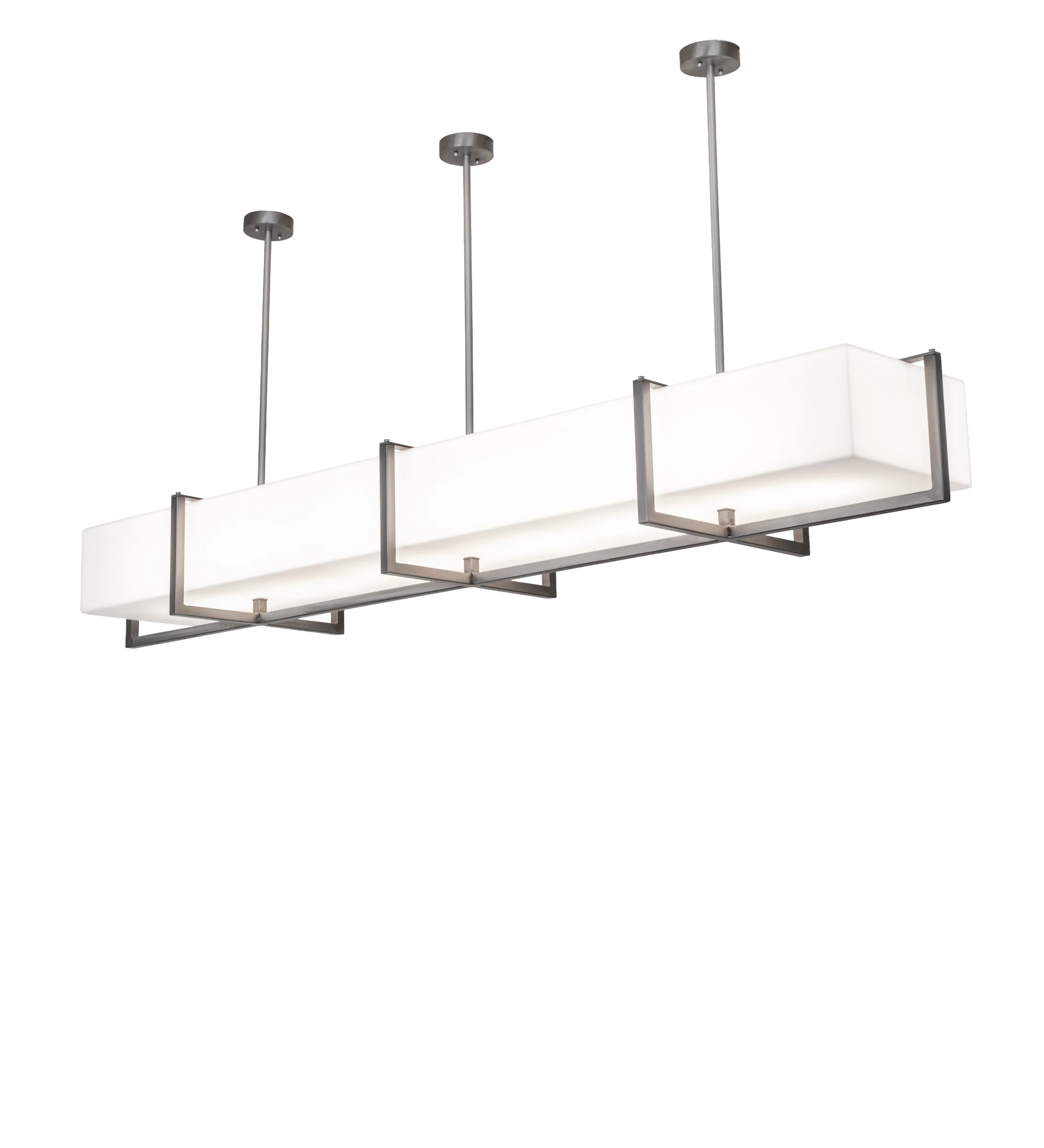 Quadrato LED Pendant in Industrial Steel