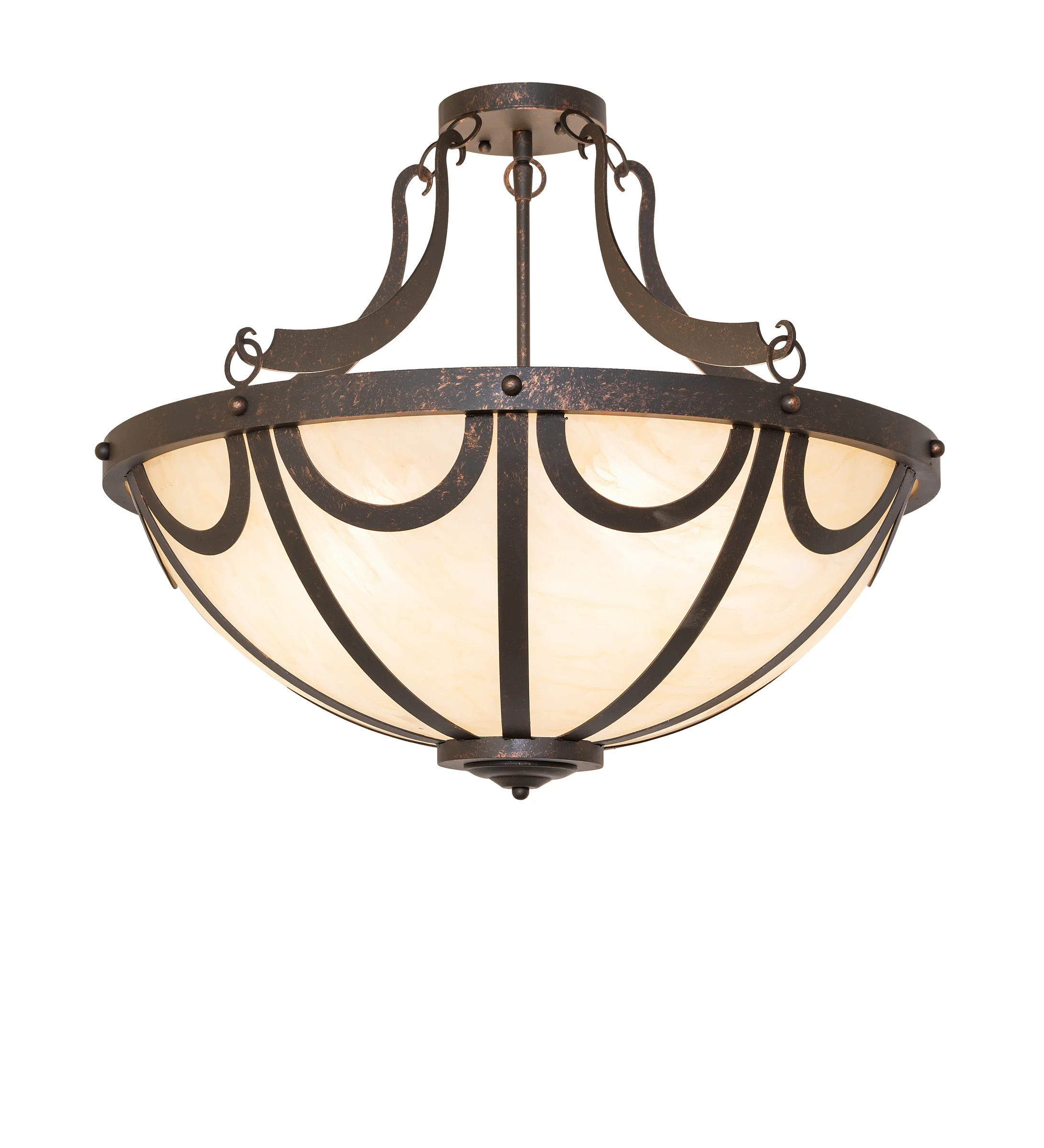 Carousel Five Light Semi-Flush Mount in Gilded Tobacco