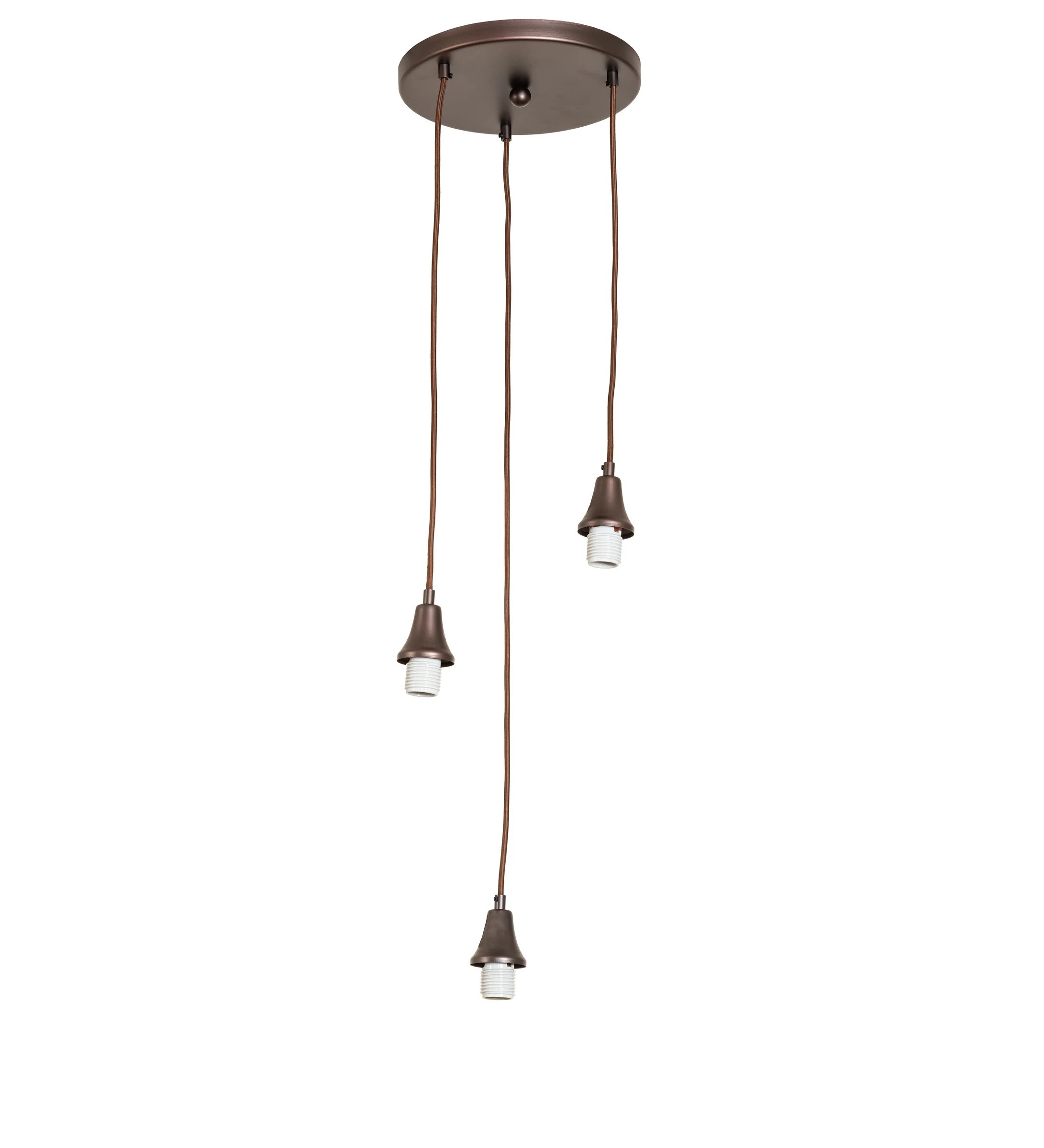 Pendant Hardware Three Light Pendant Hardware in Mahogany Bronze