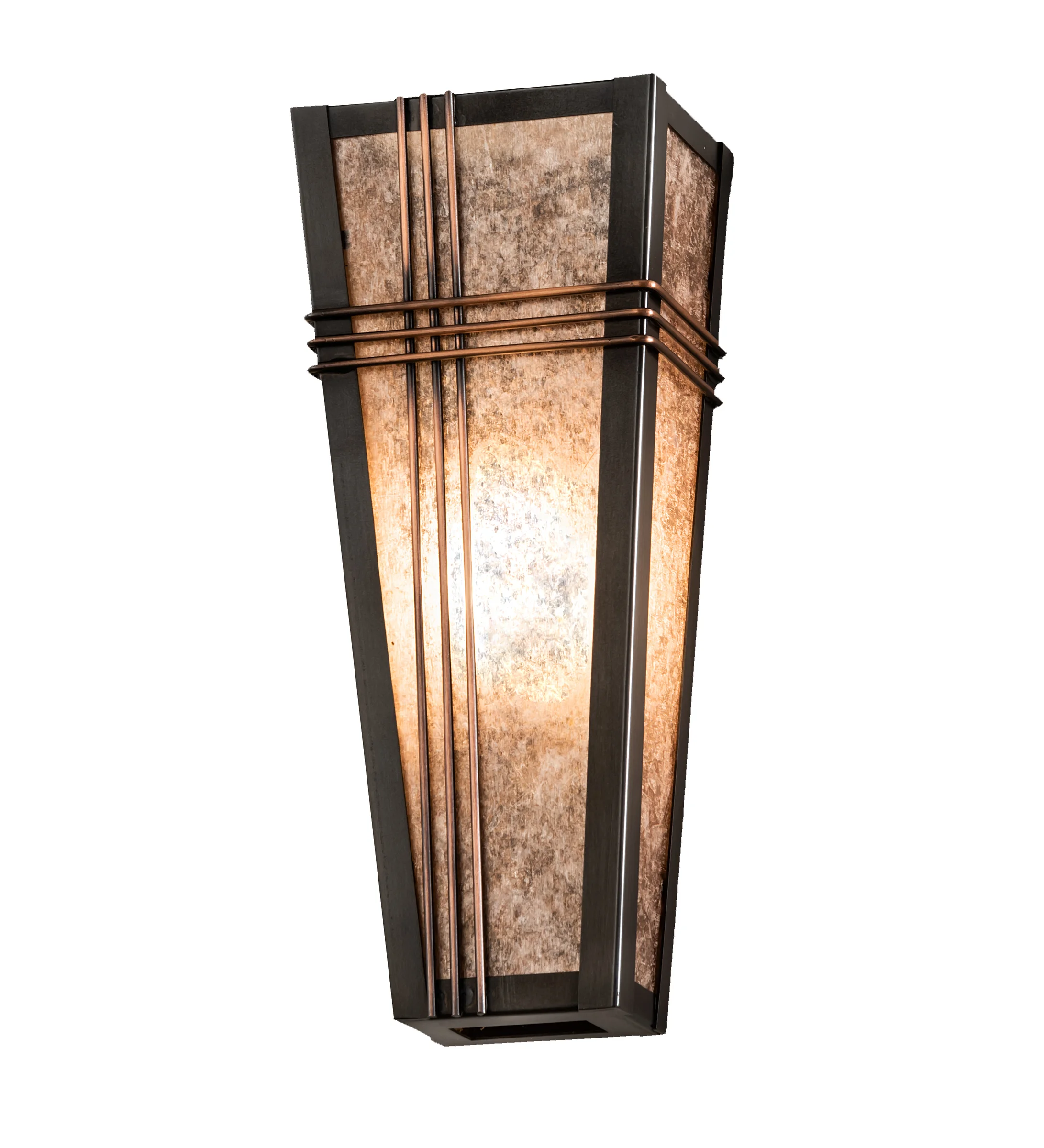 Triangulator One Light Wall Sconce in Craftsman Brown
