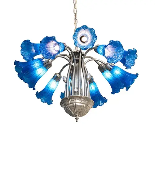 The Meyda Tiffany - Blue Tiffany Pond Lily by Meyda Lighting - Image 6