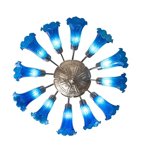 The Meyda Tiffany - Blue Tiffany Pond Lily by Meyda Lighting - Image 7