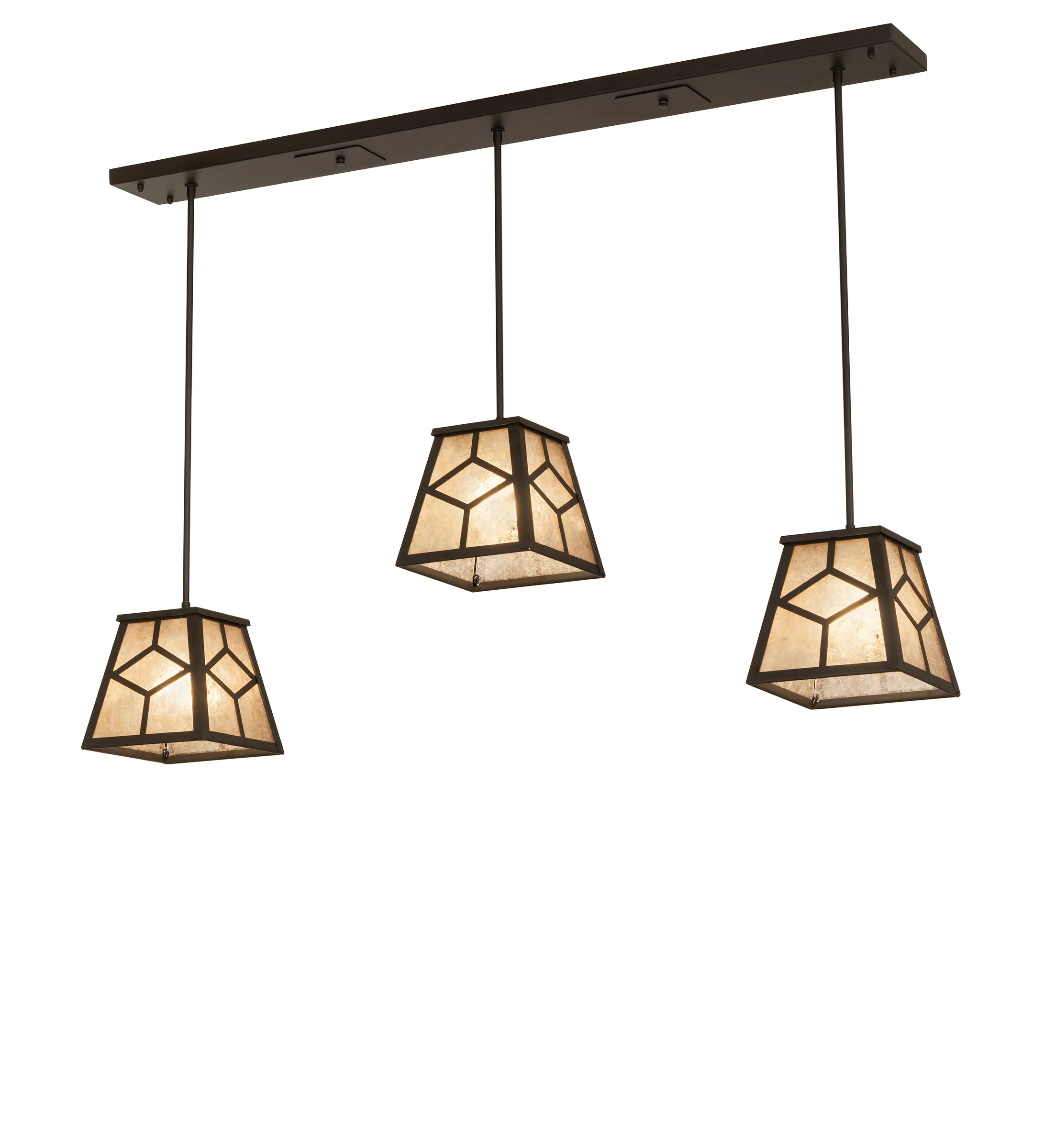 Diamond Three Light Island Pendant in Oil Rubbed Bronze