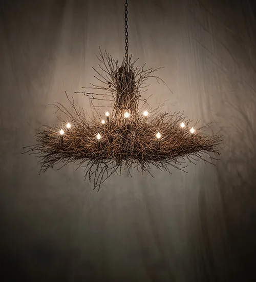 60" Wide Twigs 12 Light Chandelier