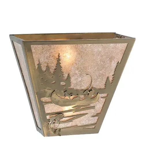 13" Wide Fly Fishing W/Dog Right Wall Sconce - Image 4