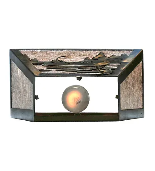 13" Wide Fly Fishing W/Dog Right Wall Sconce - Image 7