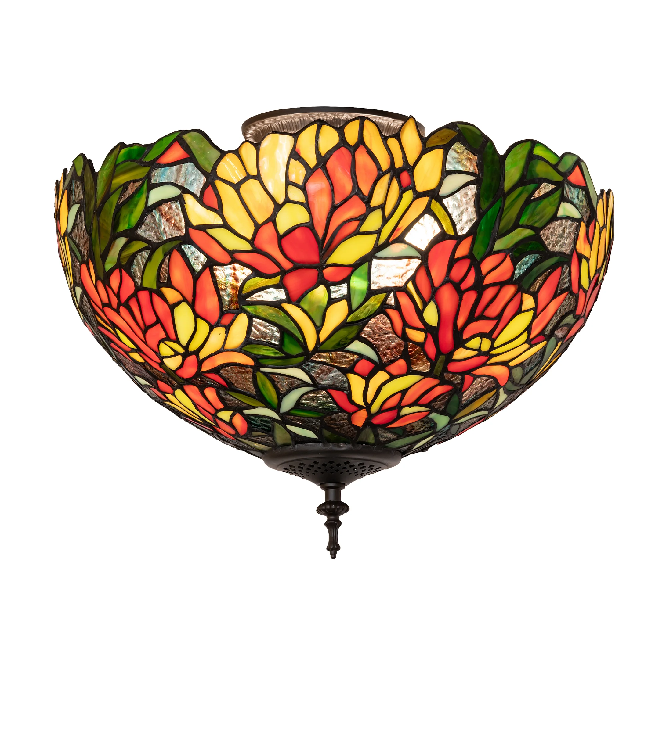 Lamella Three Light Flushmount in Oil Rubbed Bronze