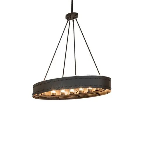 Blending an elegant style with a classic; distinguished look; the Loxley ceiling fixture is custom-crafted with 16 Clear Seeded Glass Cylindres complemented with Oil Rubbed Bronze-finished hardware. This luxurious custom fixture is ideal for illuminating dining spaces; entryways; and other residential; hospitality; and commercial spaces. The Loxley Escabroso Chandelier is featured in our American-made; American-designed; handcrafted Transitional Lighting Collection. This fixture is manufactured in Yorkville; New York. UL and cUL are listed for dry and damp locations. - alternate view