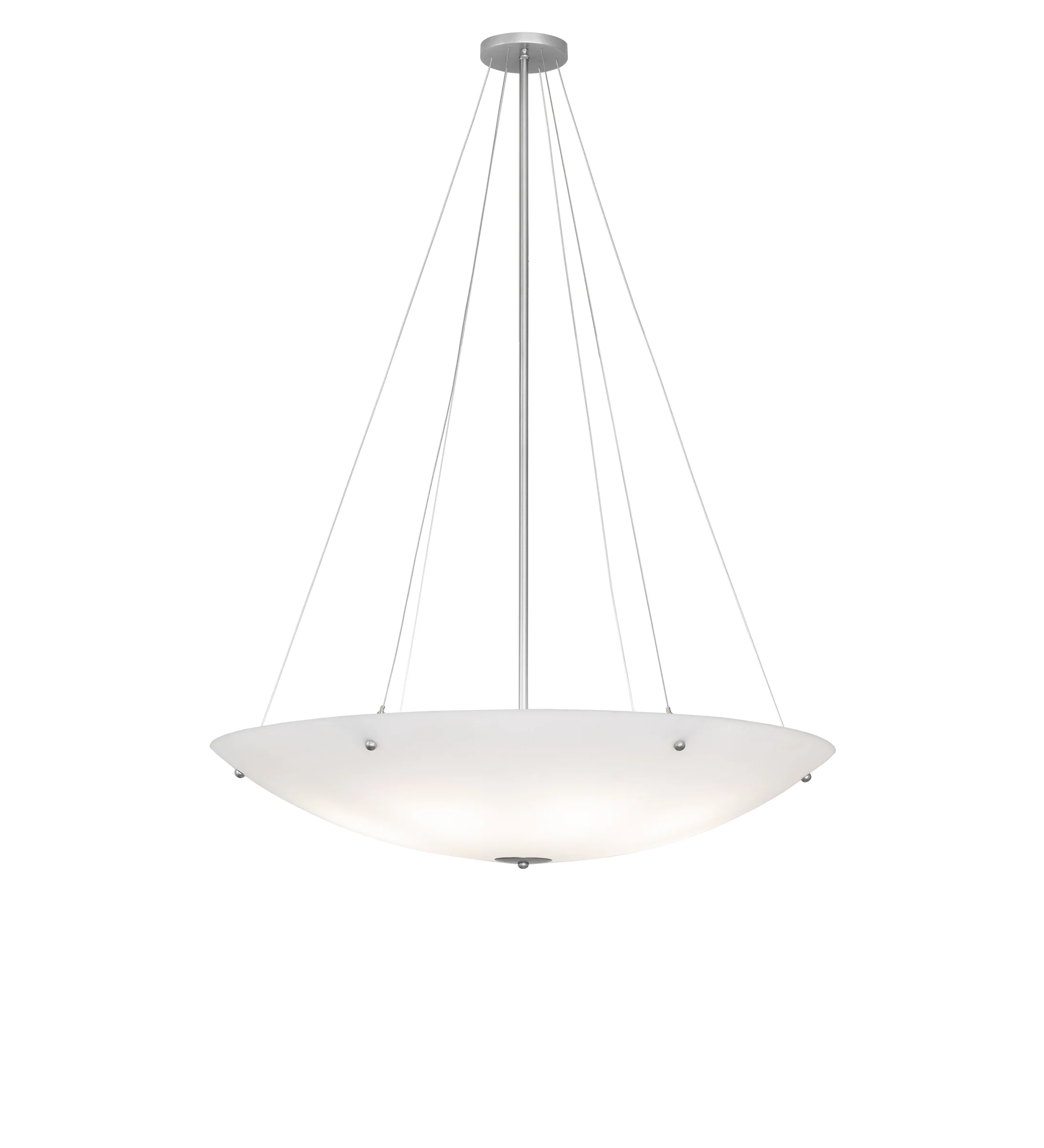 Cypola Eight Light Pendant in Sparkle Silver