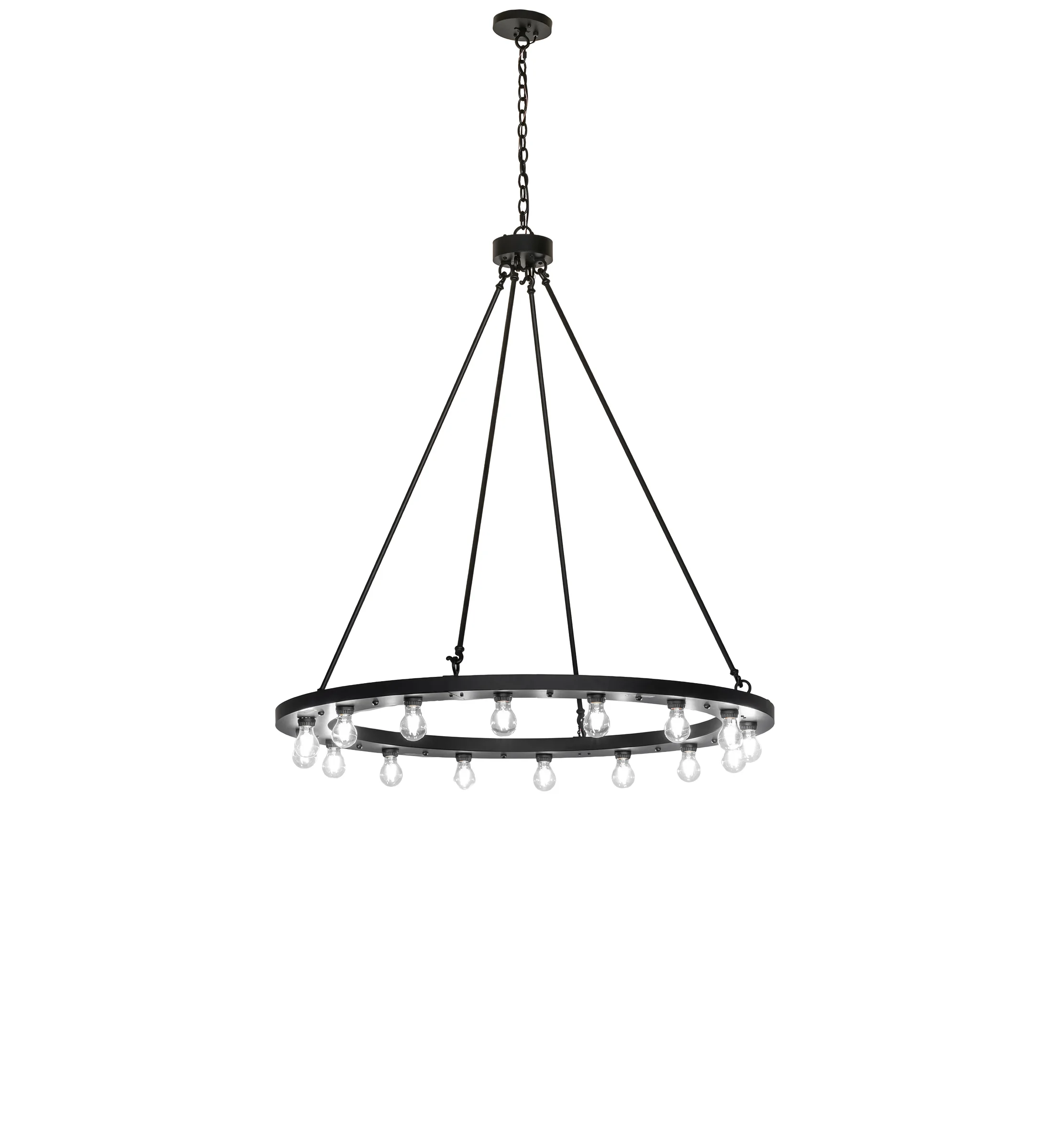 Loxley 16 Light Chandelier in Solar Black