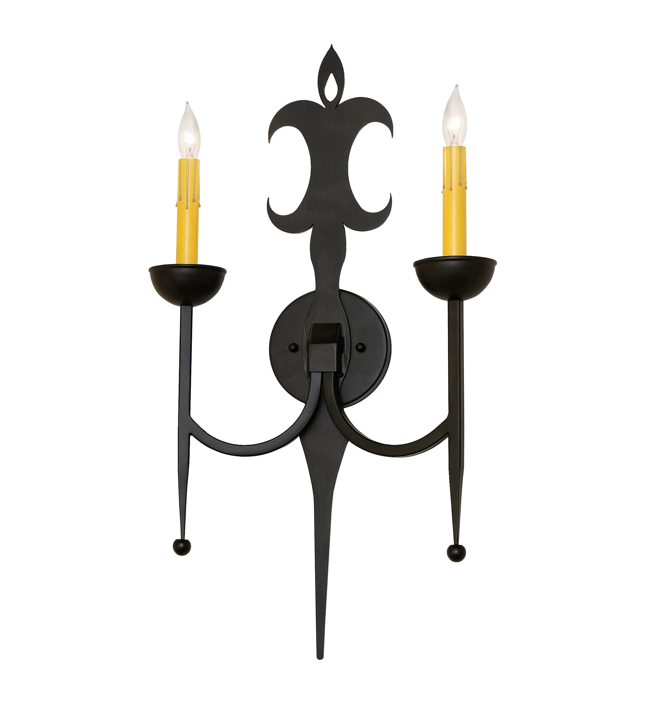 San Simone Two Light Wall Sconce in Blackwash