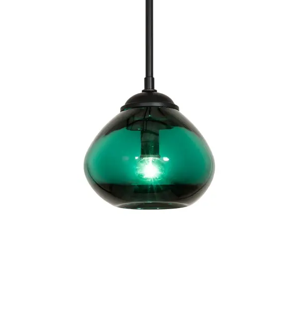 Every Meyda Tiffany item is a unique handcrafted work of art. Natural variations in the wide array of materials that we use to create each Meyda product make every item a masterpiece of its own. Photographs are a general representation of the product. Colors and designs will vary. Collection: Basal Finish: Solar Black Glass: Green Glass Width: 6.00" Height: 54.00" Length: 6.00" Weight: 6.00 lb Number of Bulbs: 1 Maximum Wattage: 7.00 W Bulb Type: C7 Bulb Base: E12 Material: Steel Country of Origin: USA Safety Rating: Damp