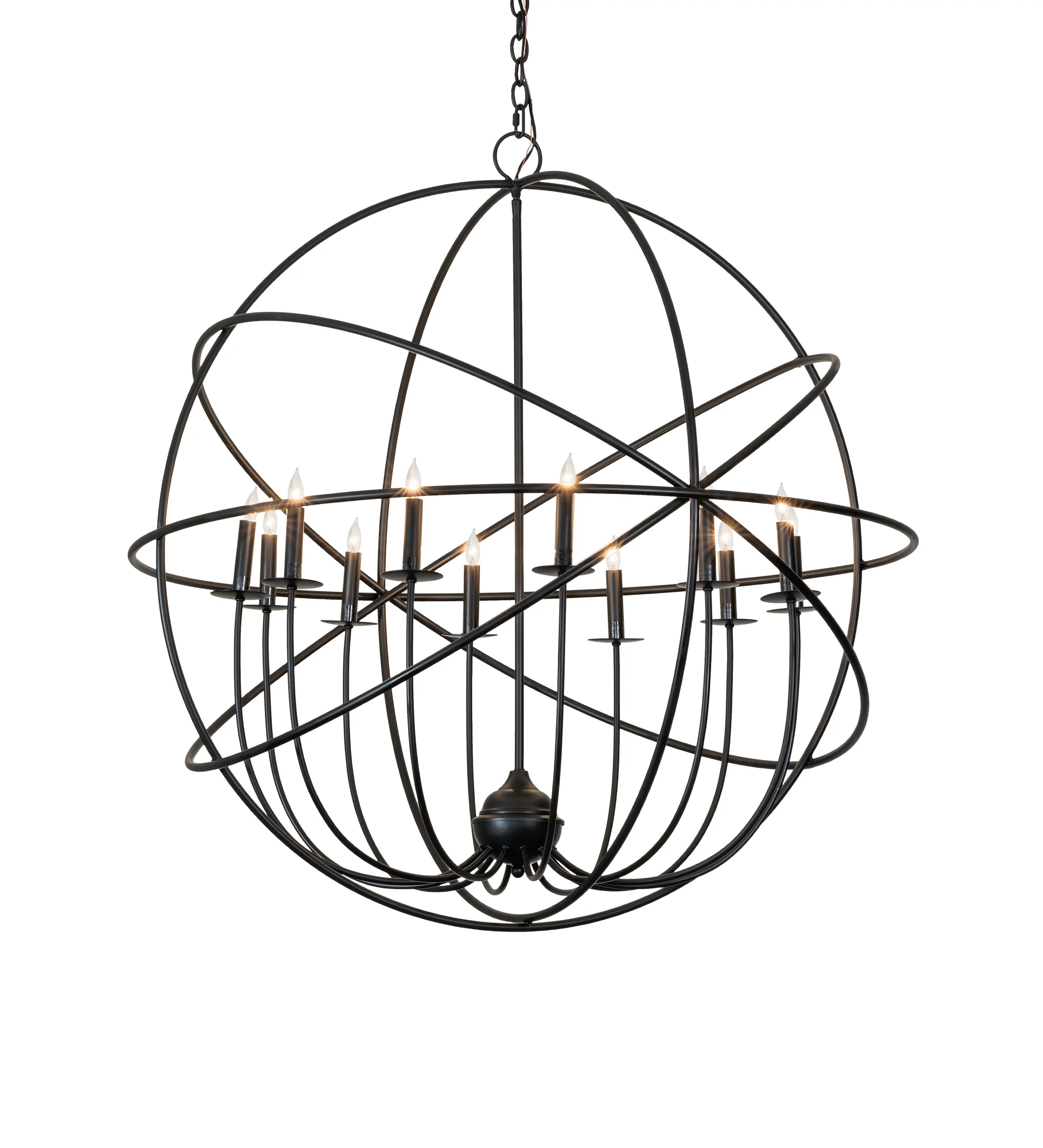 Atom Enerjisi 12 Light Chandelier in Solar Black
