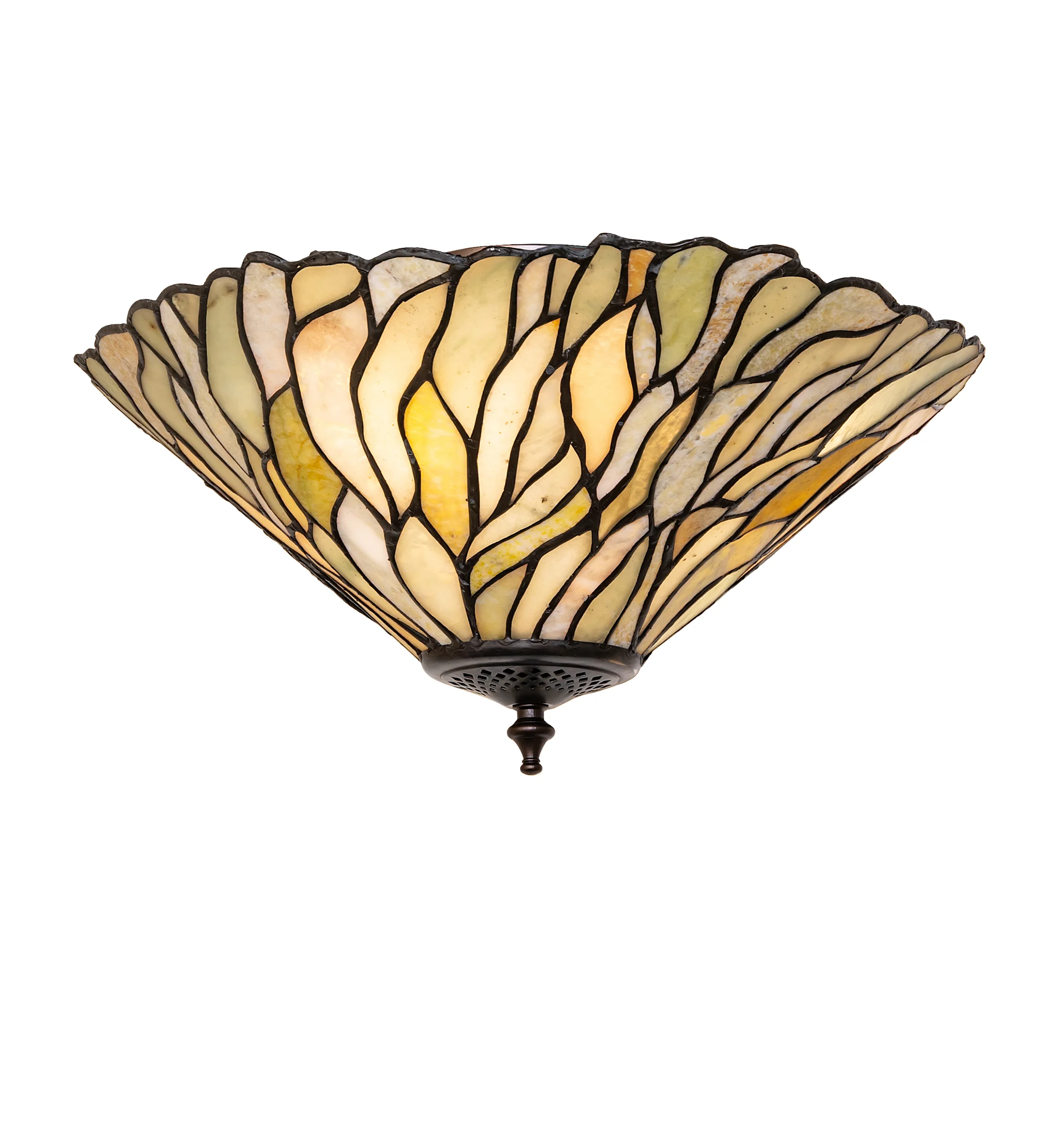 Willow Three Light Flush Mount in Mahogany Bronze
