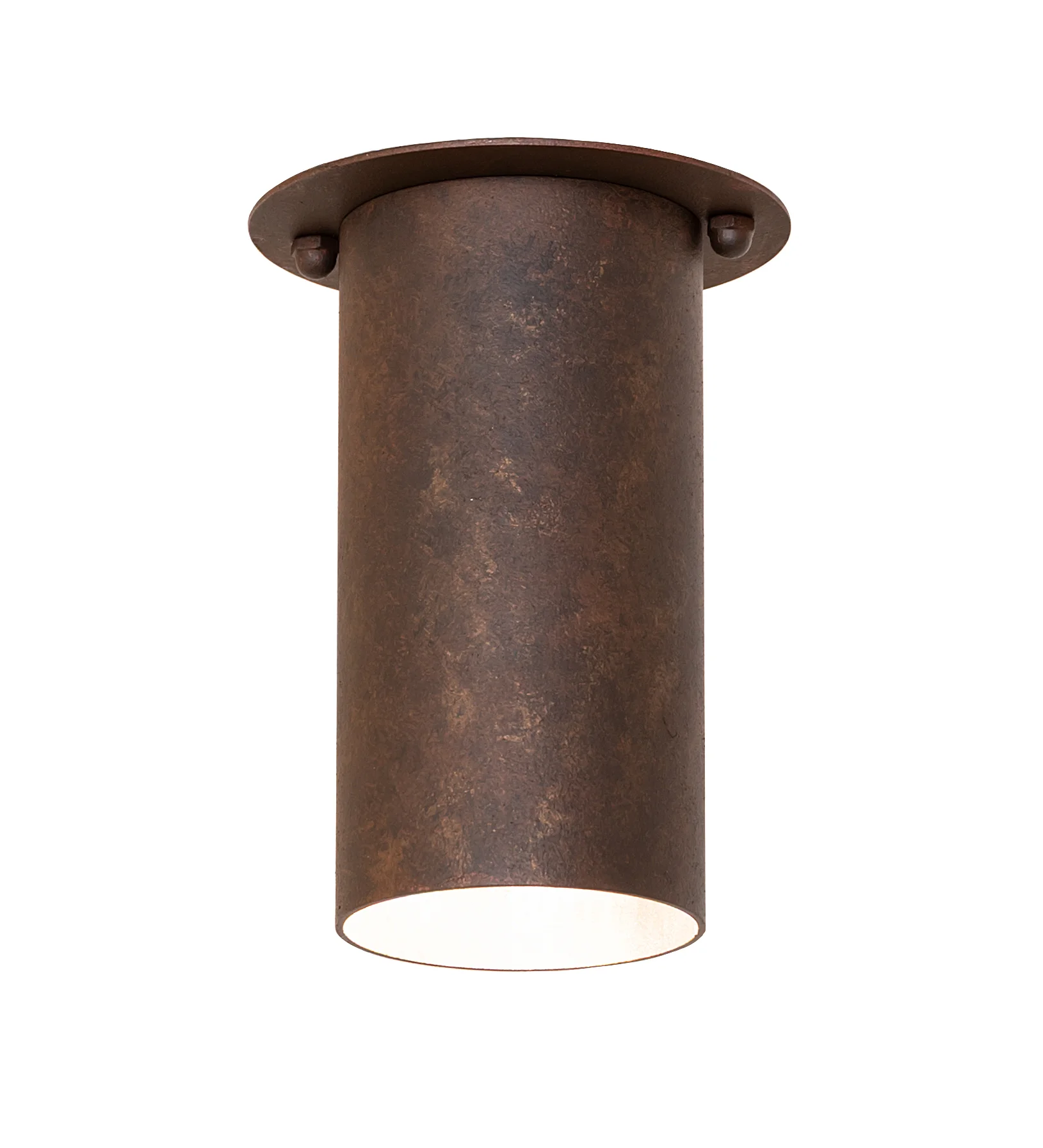 Cilindro One Light Flush Mount in Hand Painted Rust