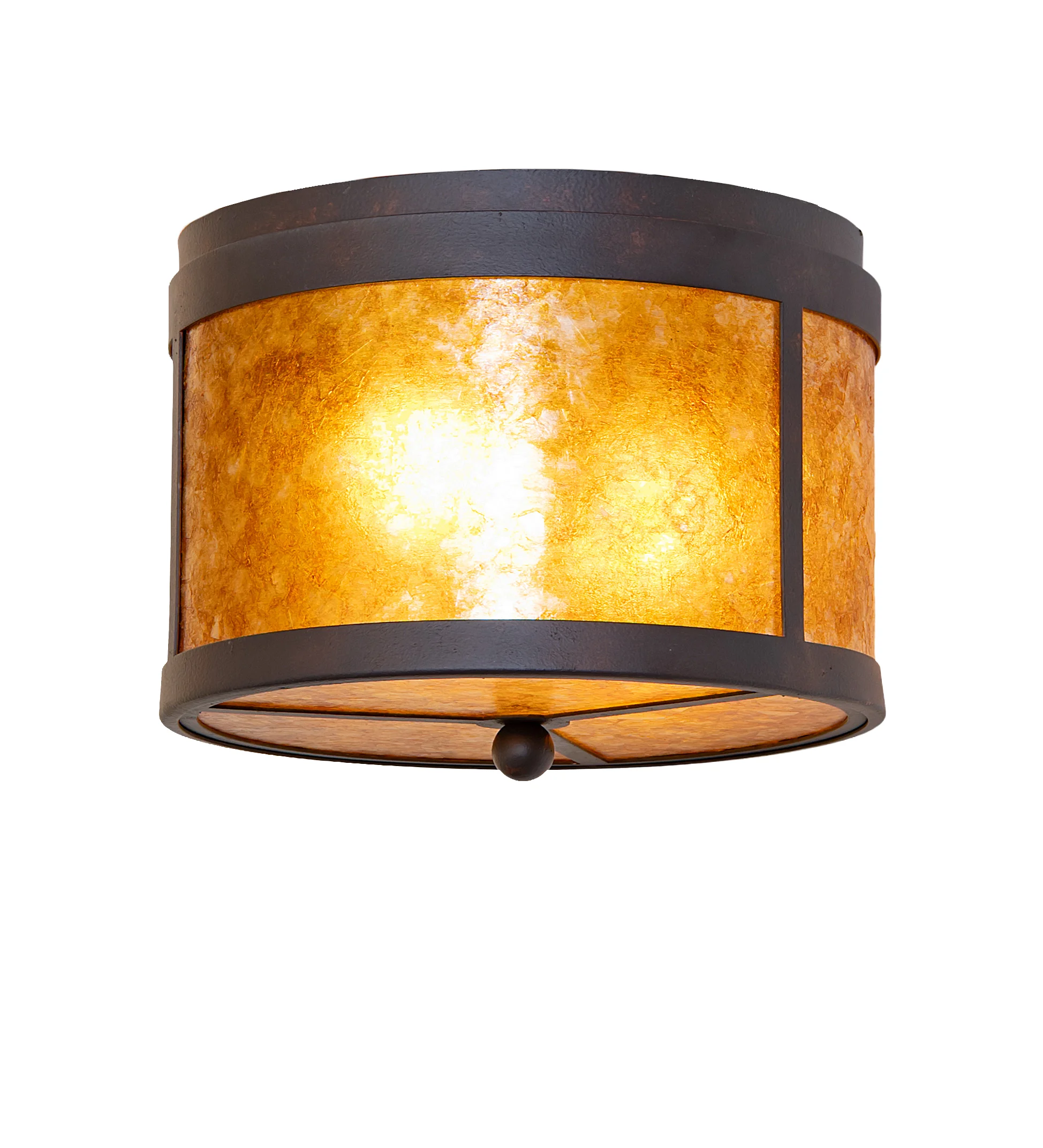 Smythe Two Light Flush Mount in Rusty Nail